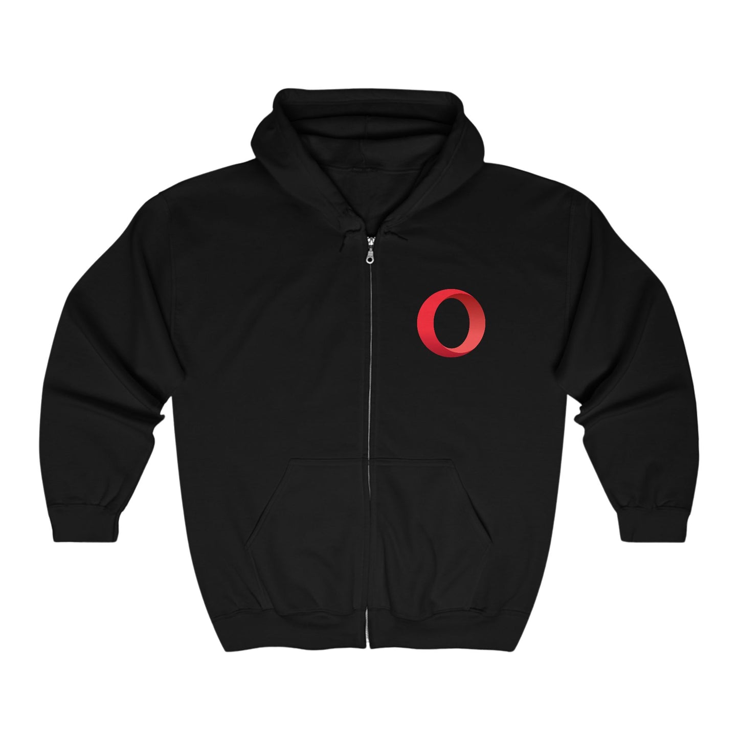 Opera Logo Adult Zip-Up Hoodie