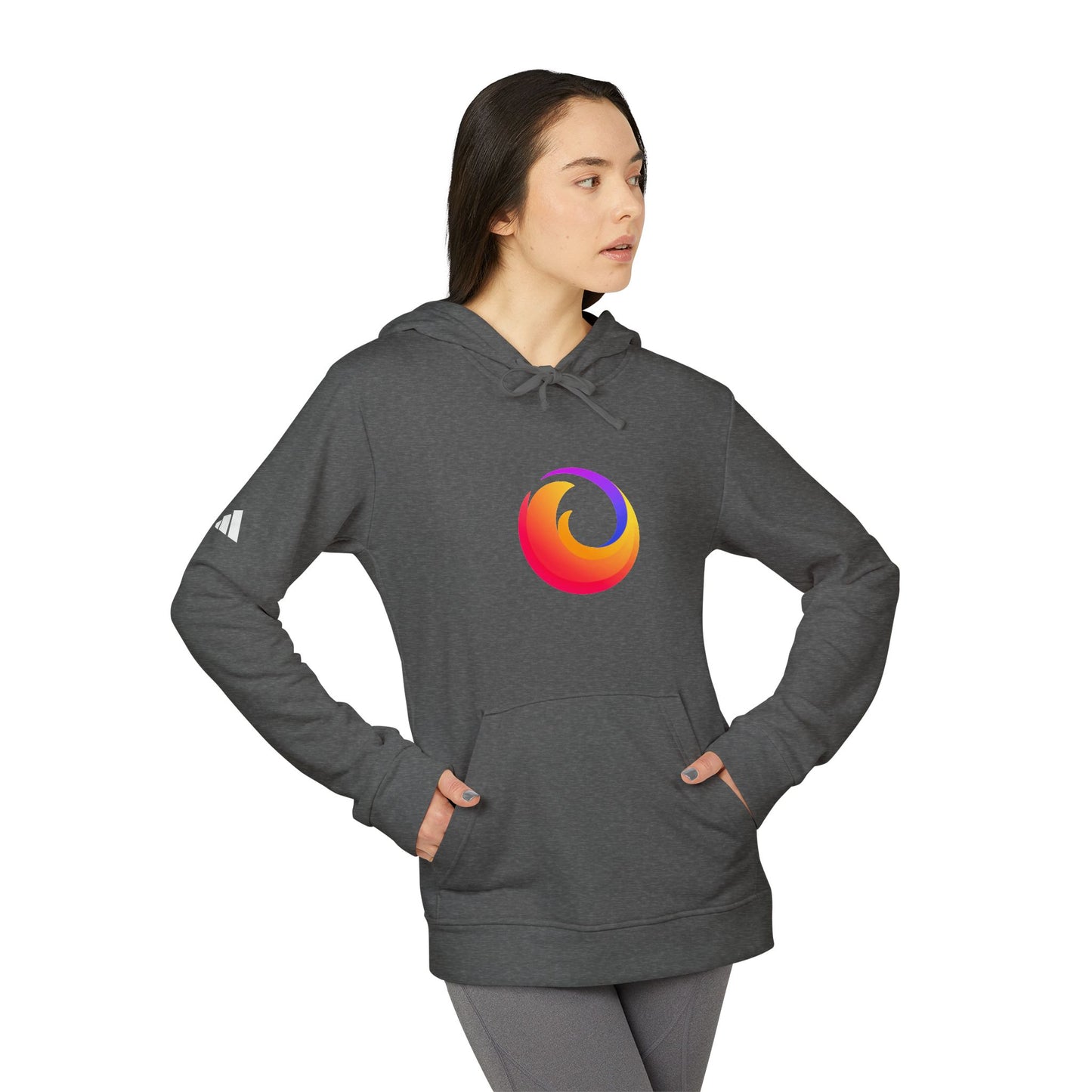 Firefox Logo Adidas Adult Hoodie