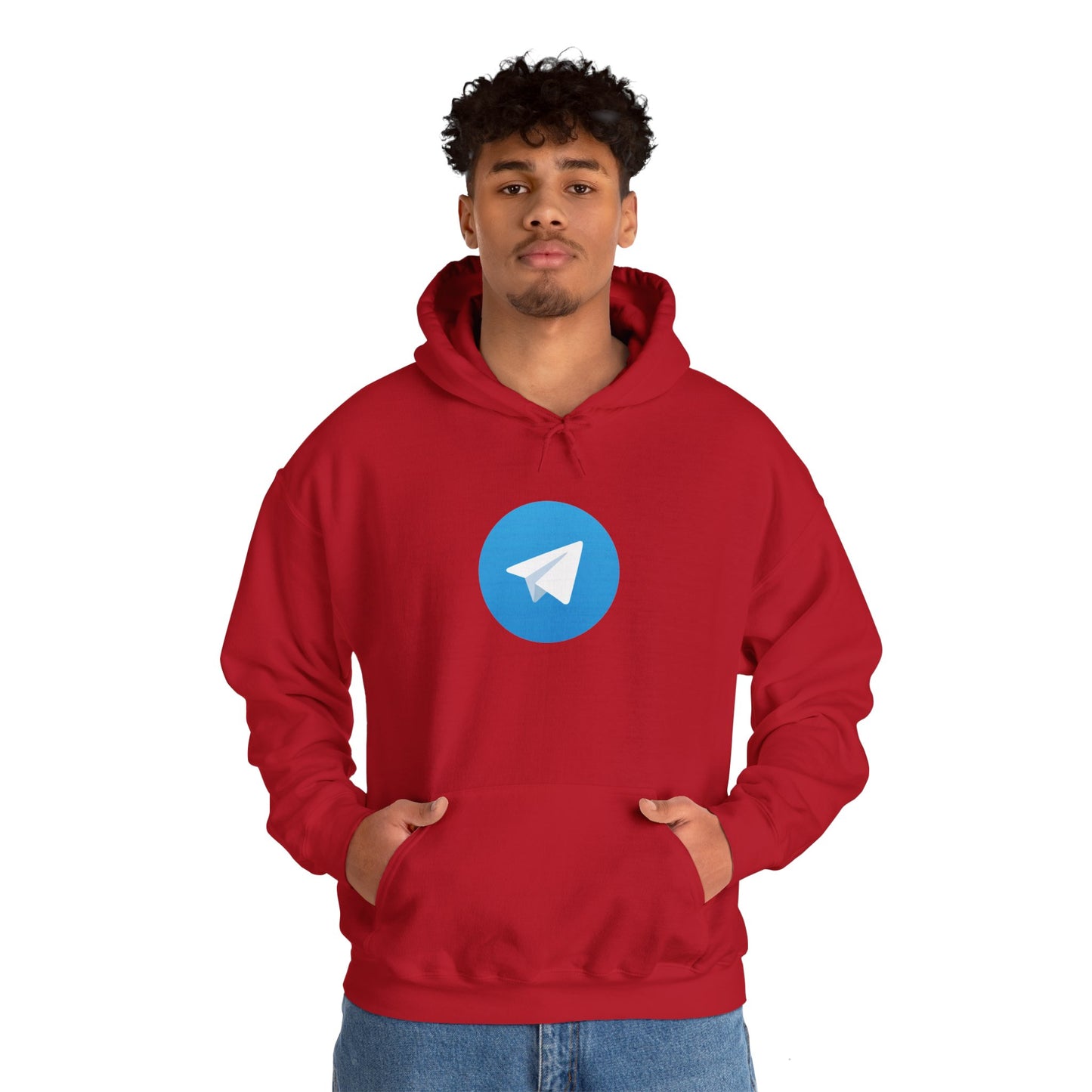 Telegram Logo Adult Hoodie