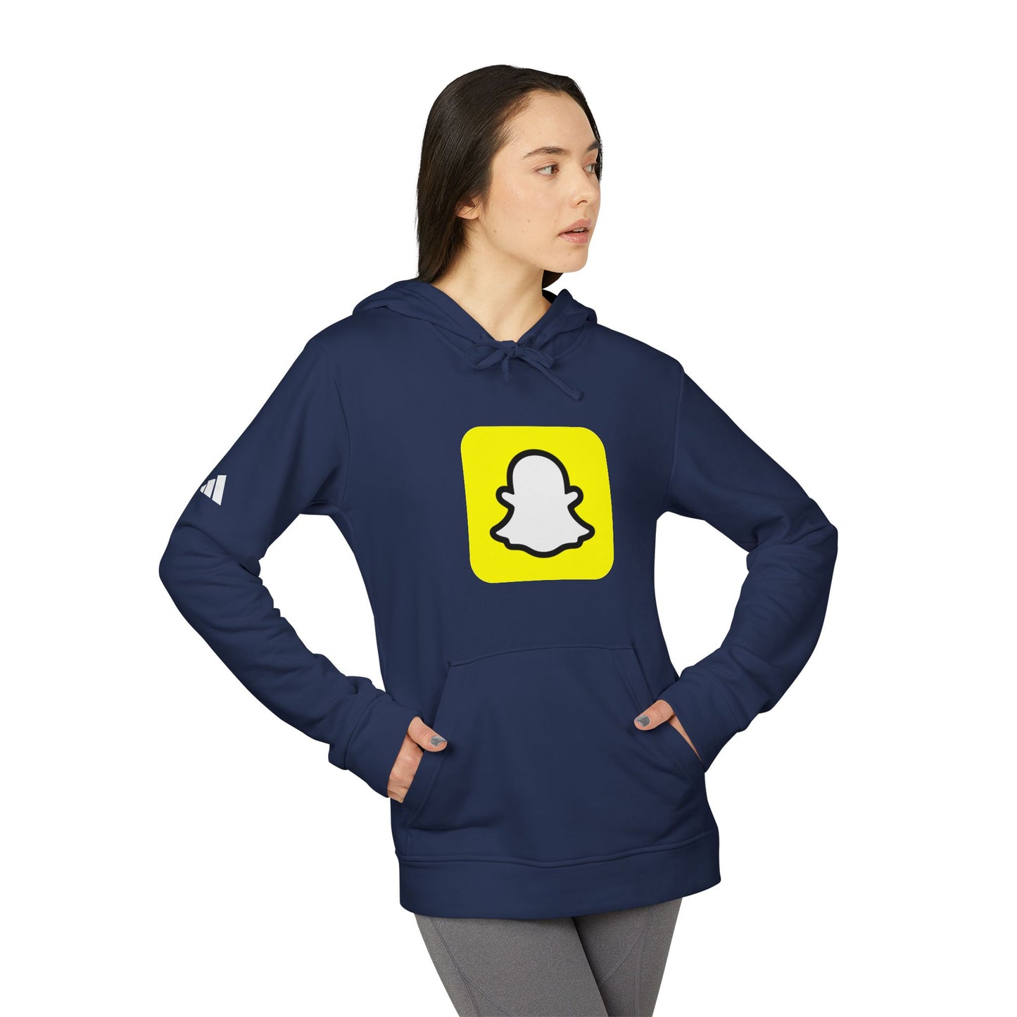 Snapchat Logo Adidas Adult Hoodie