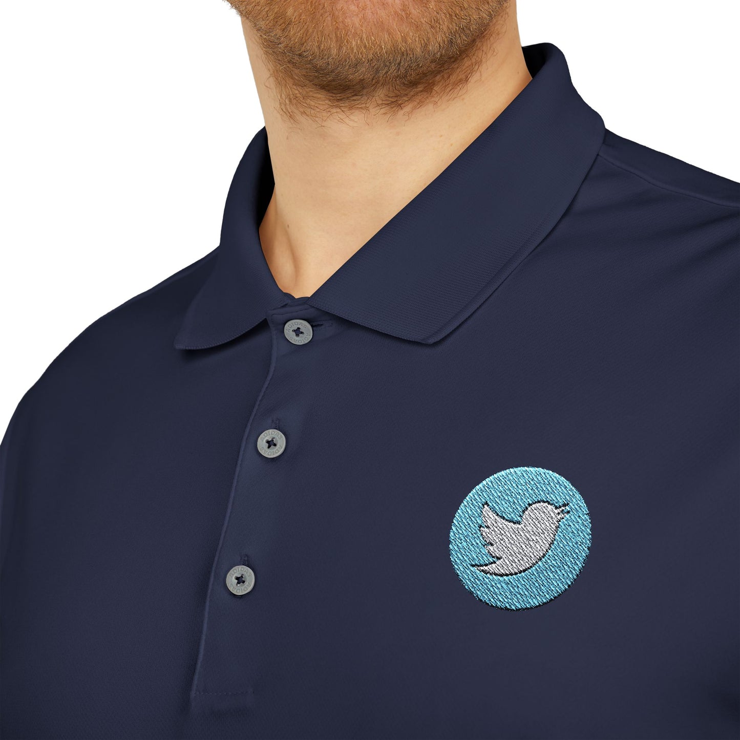 Twitter Logo Adidas Performance Polo