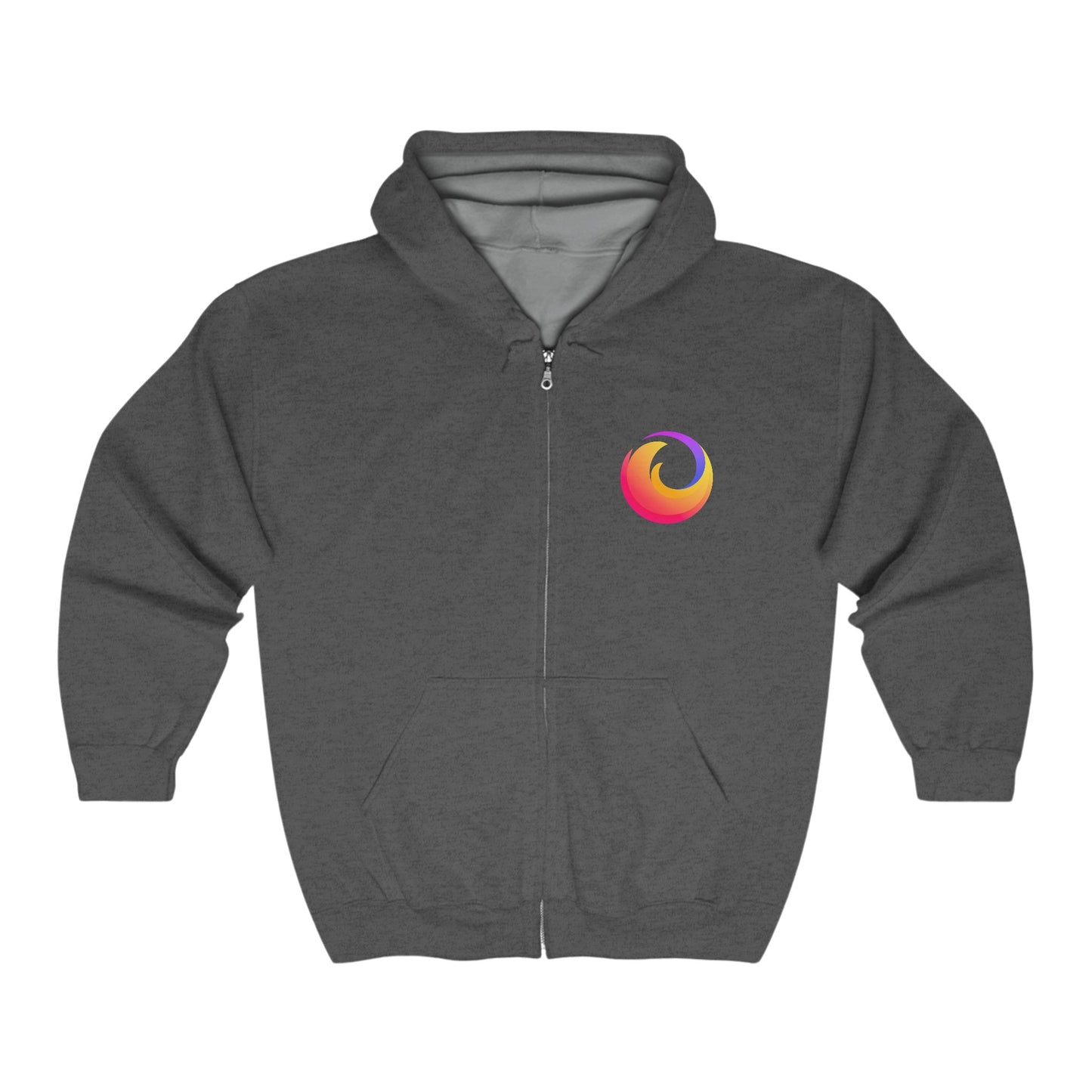 Firefox Logo Adult Zip-Up Hoodie
