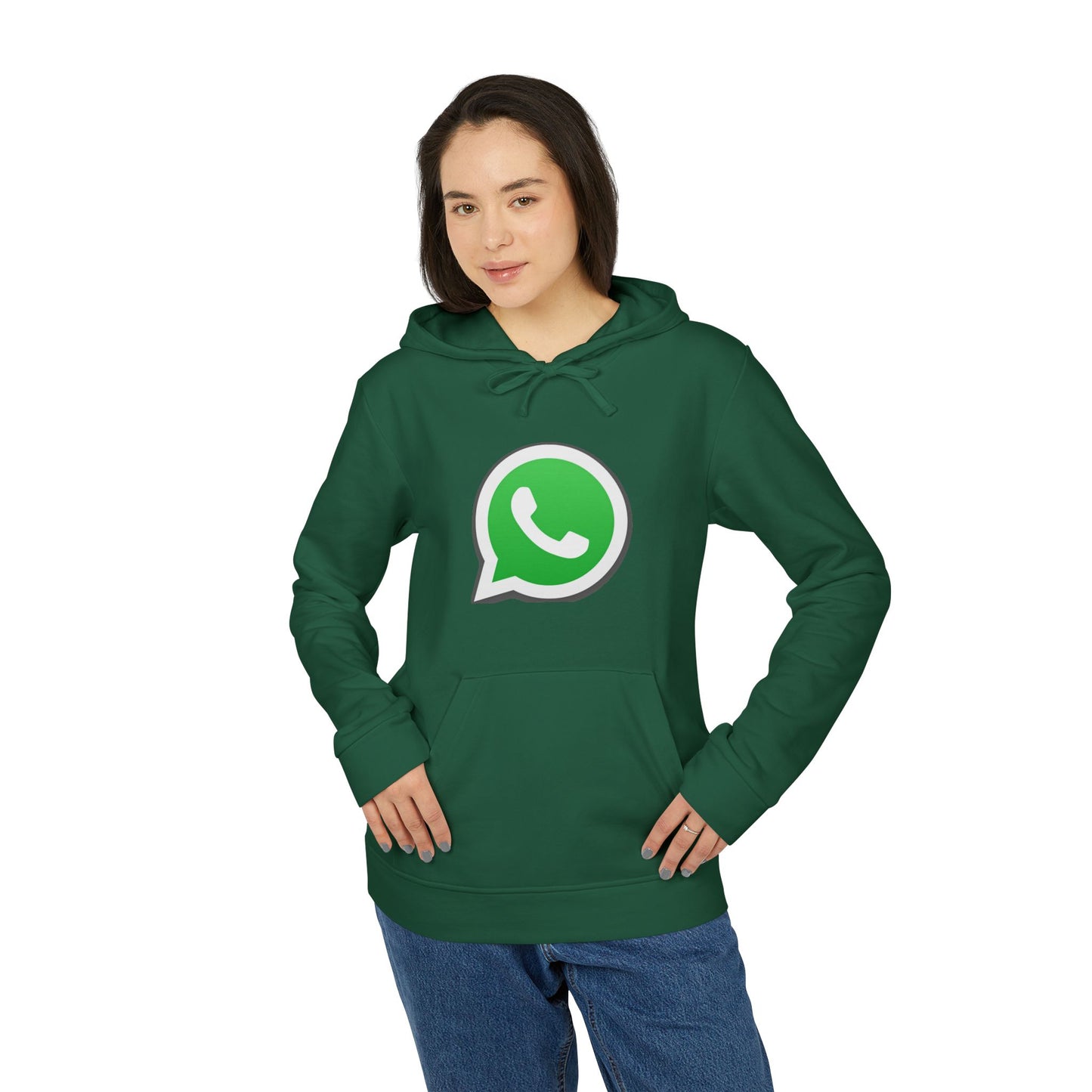 WhatsApp Logo Adidas Adult Hoodie