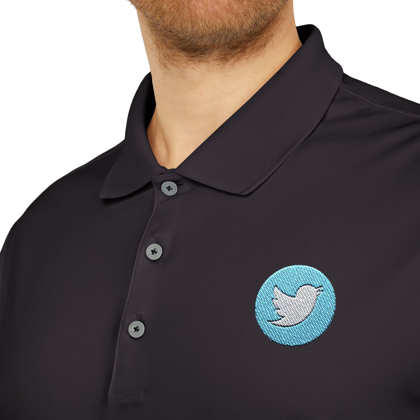 Twitter Logo Adidas Performance Polo