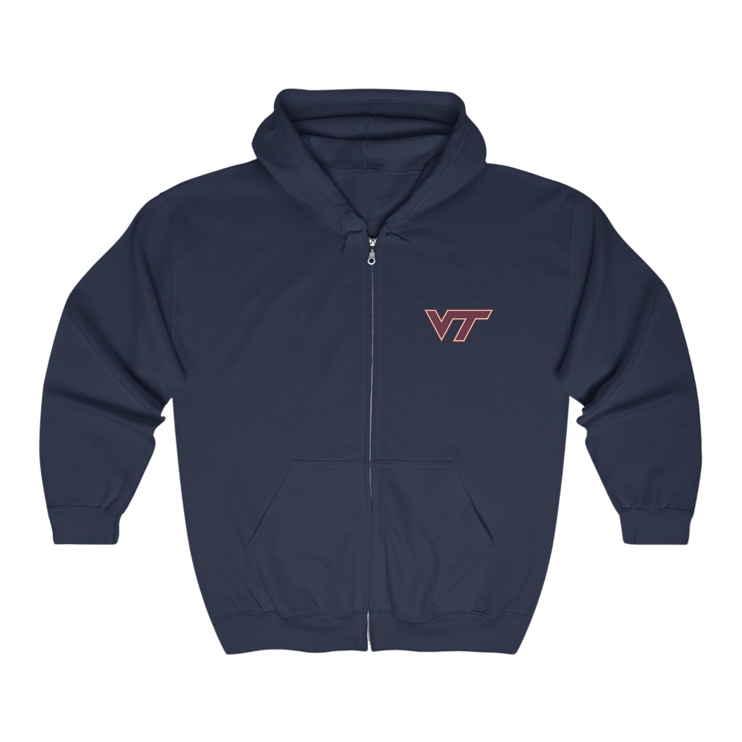 Virginia Tech Hokies Adult Zip-Up Hoodie