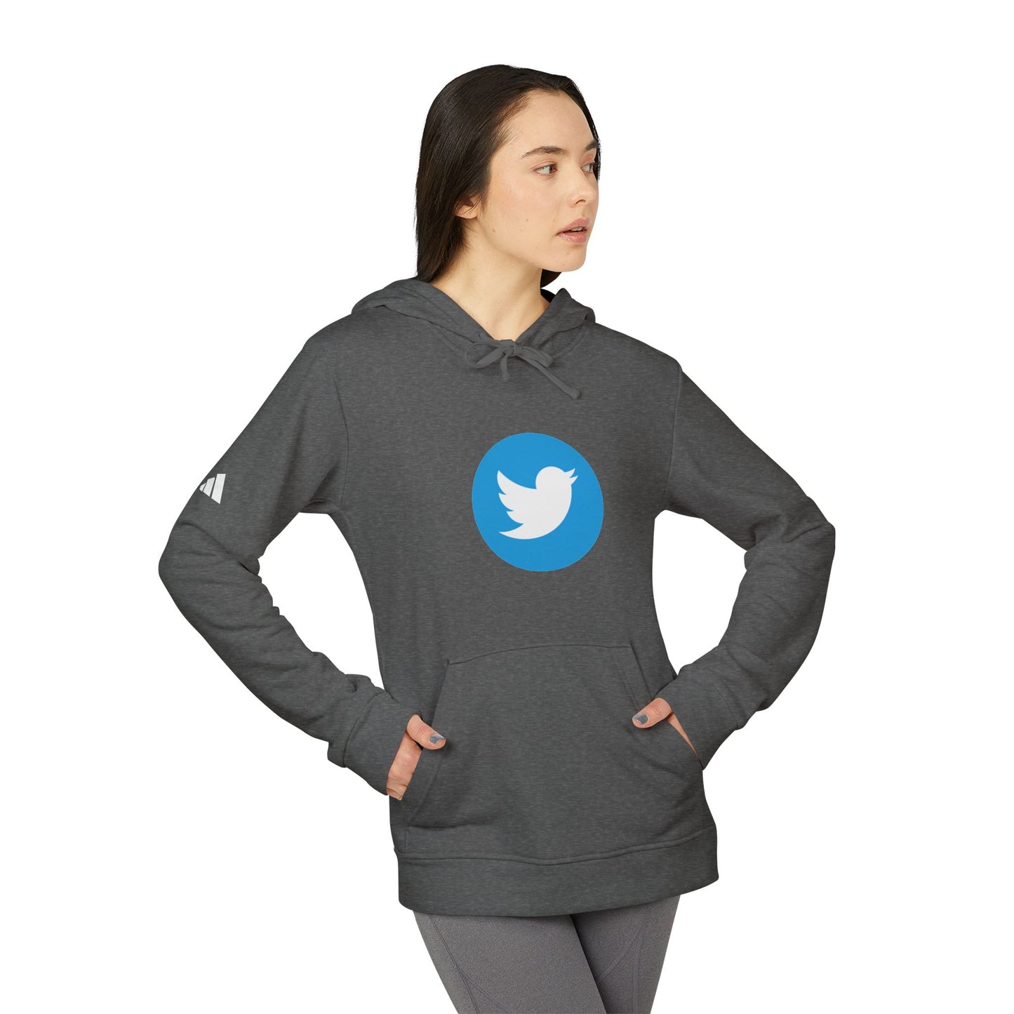 Twitter Logo Adidas Adult Hoodie