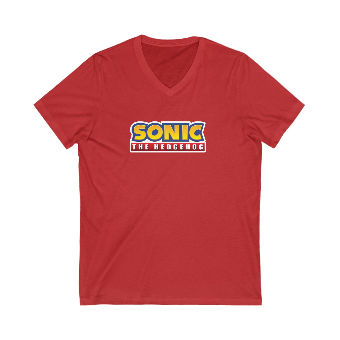 SONIC-The Hedgehog Adult V-Neck T-Shirt