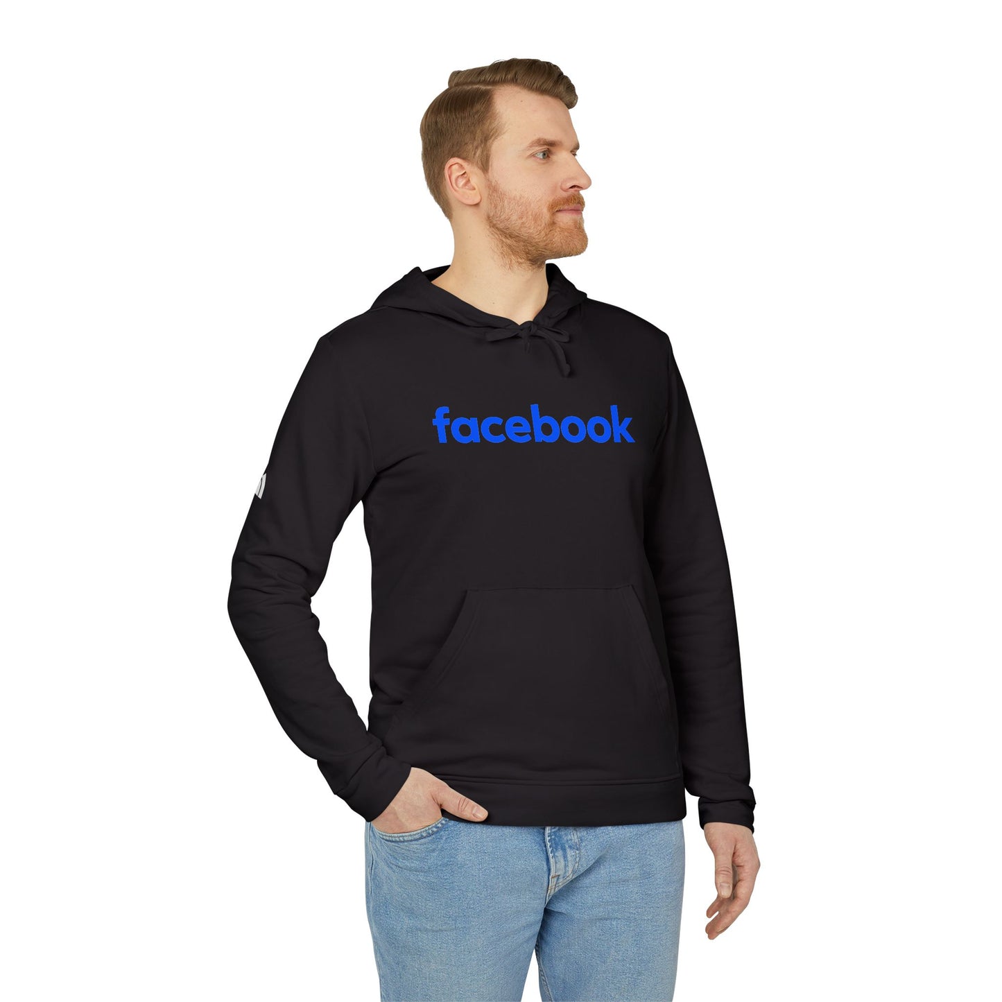 Facebook Logo Adidas Adult Hoodie