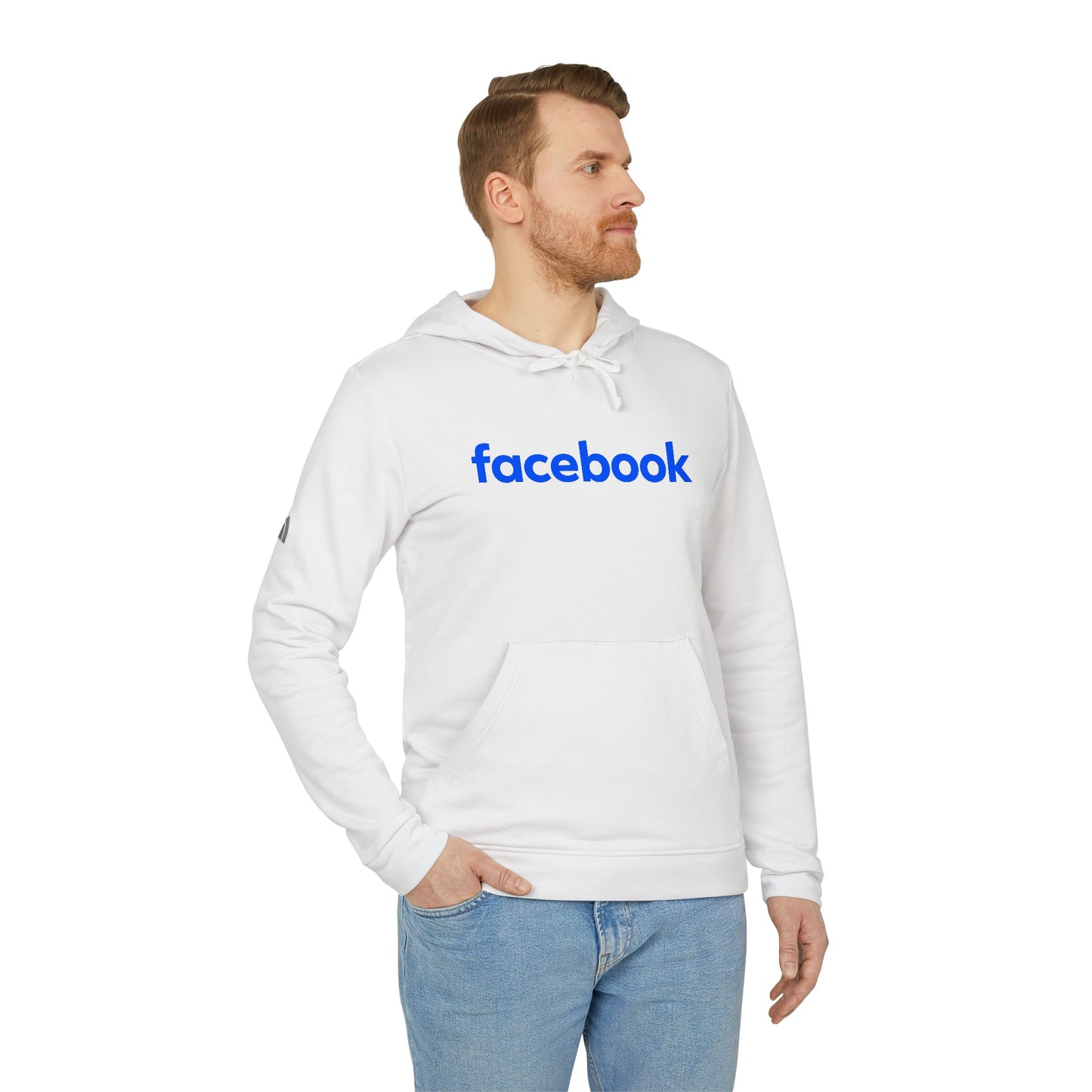 Facebook Logo Adidas Adult Hoodie