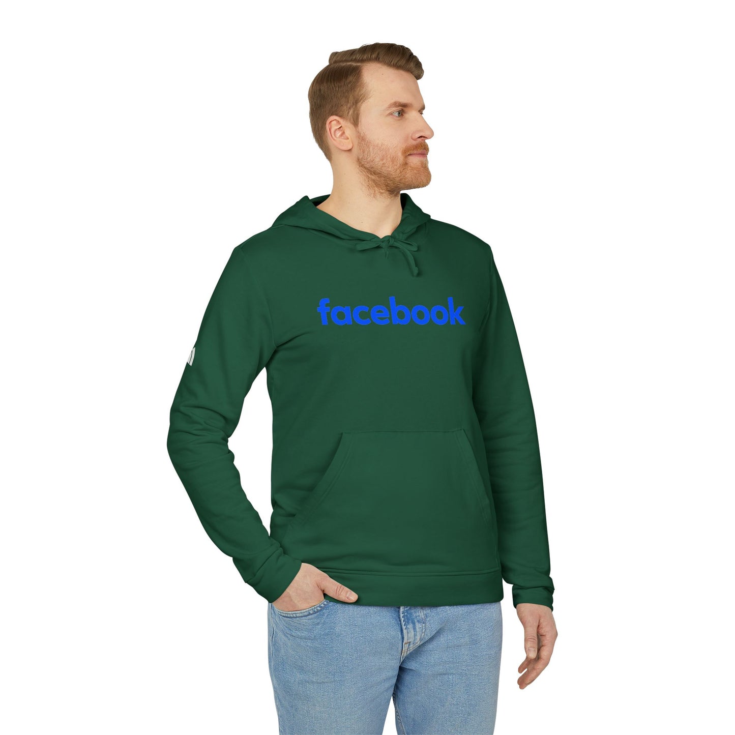 Facebook Logo Adidas Adult Hoodie
