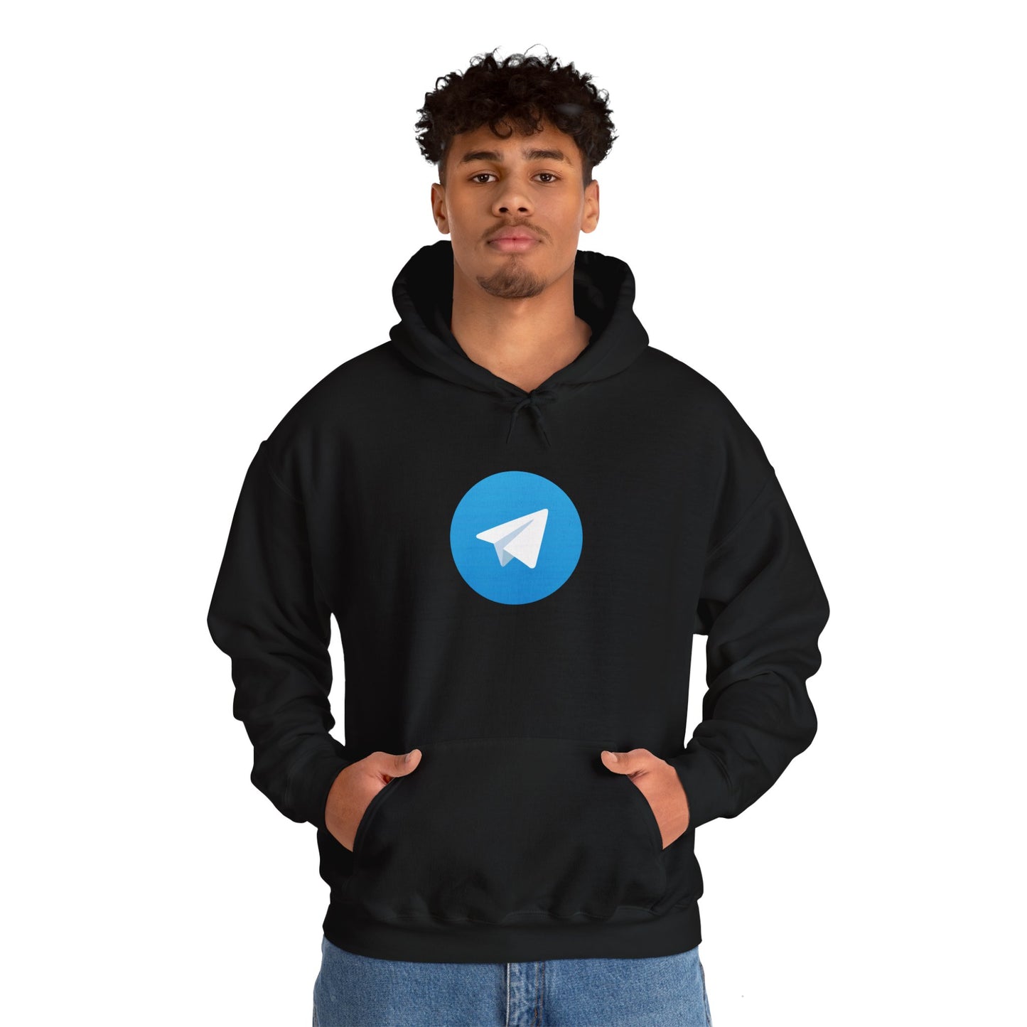 Telegram Logo Adult Hoodie