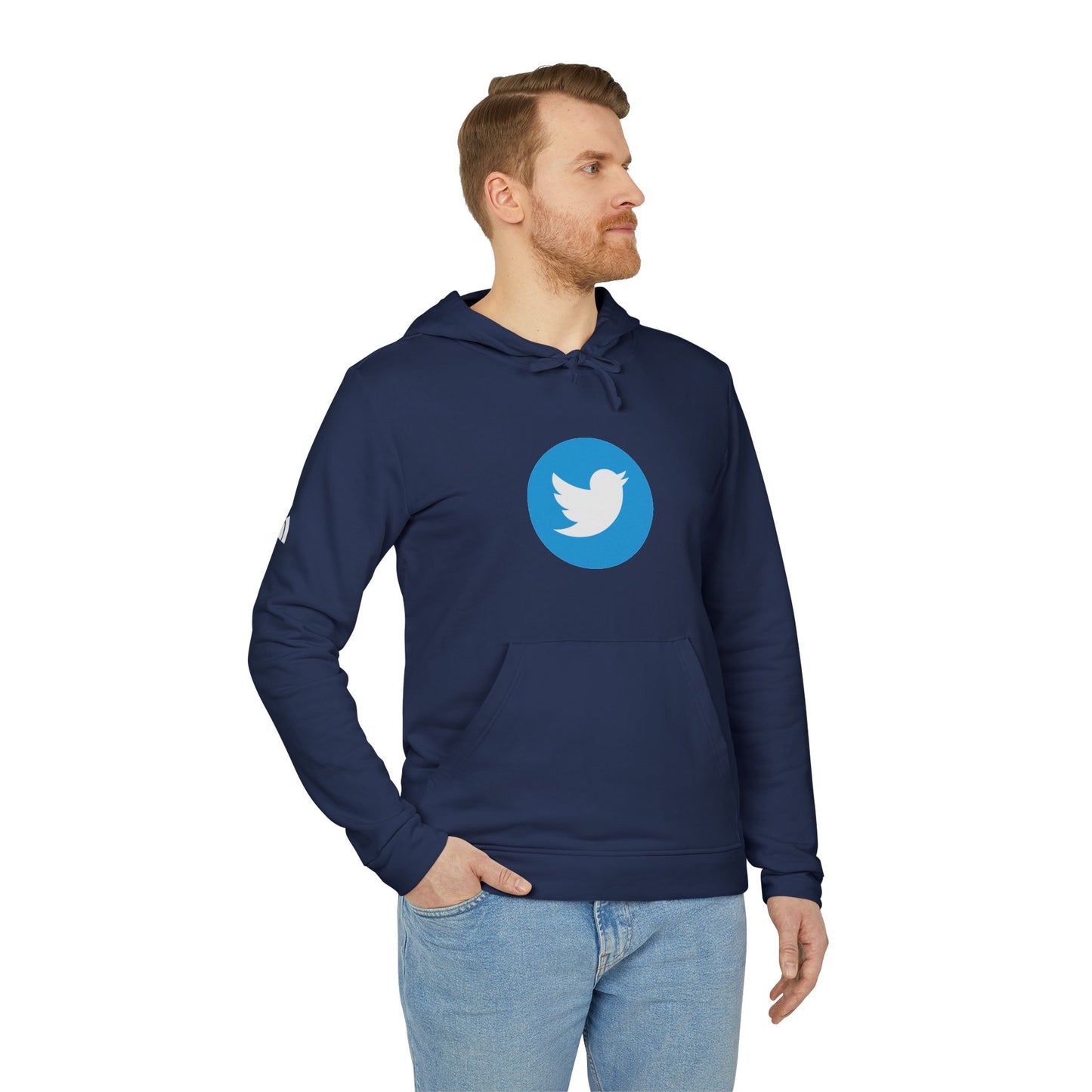Twitter Logo Adidas Adult Hoodie