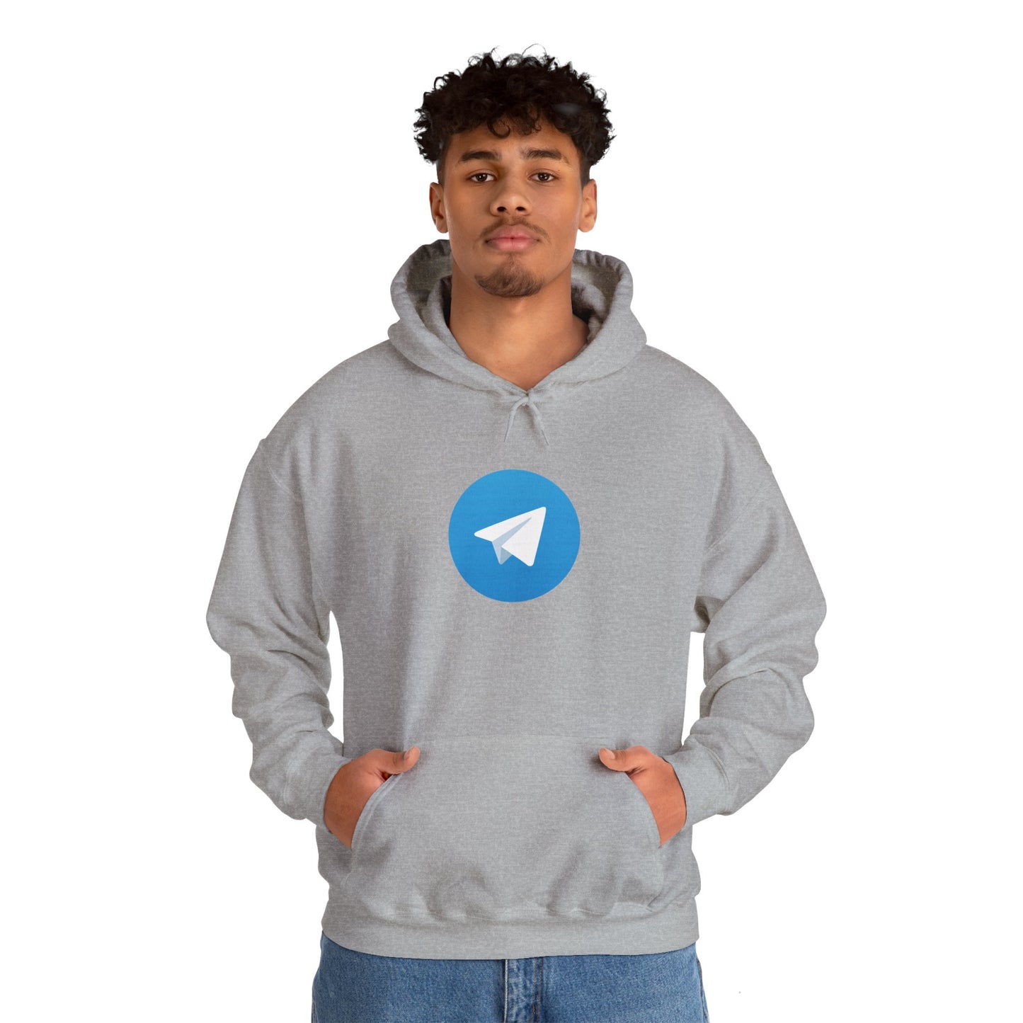 Telegram Logo Adult Hoodie