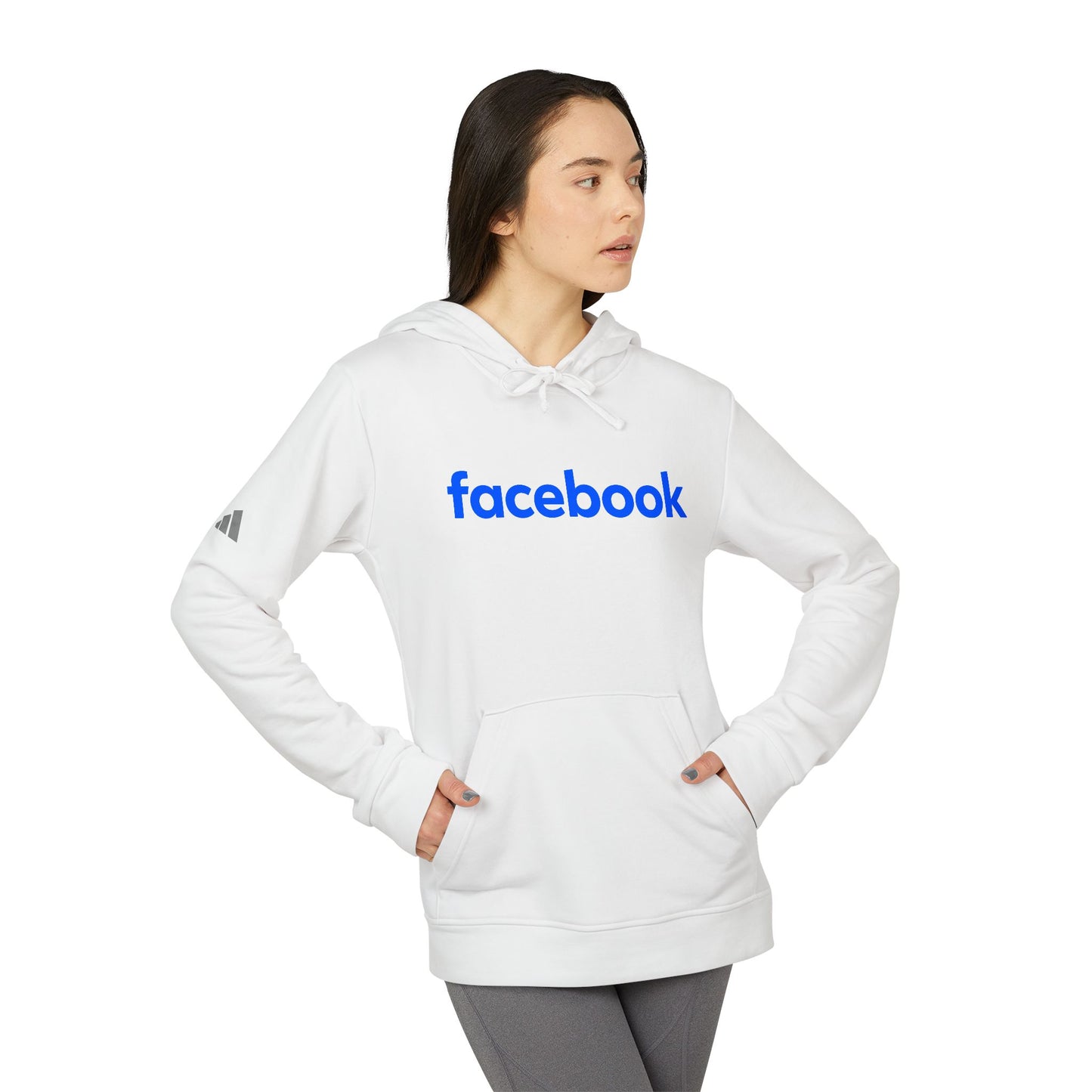 Facebook Logo Adidas Adult Hoodie
