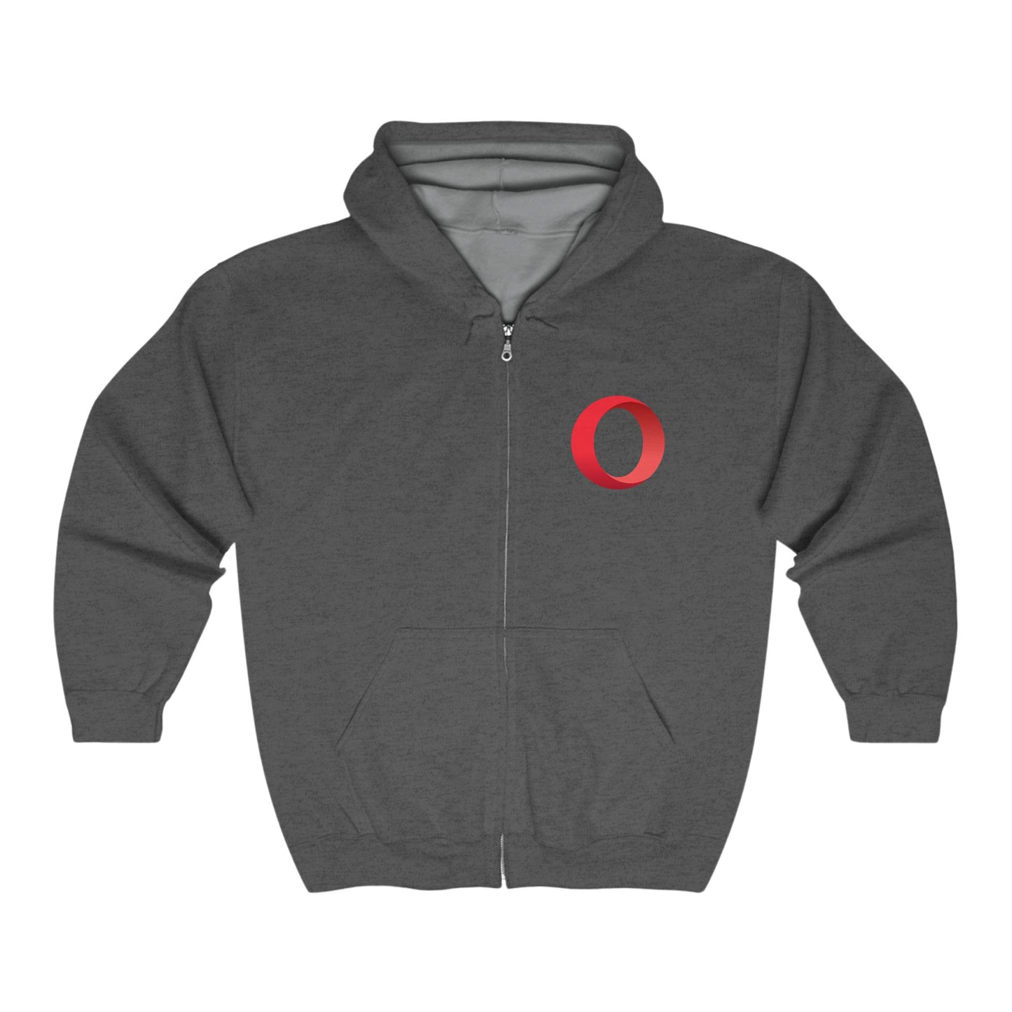 Opera Logo Adult Zip-Up Hoodie
