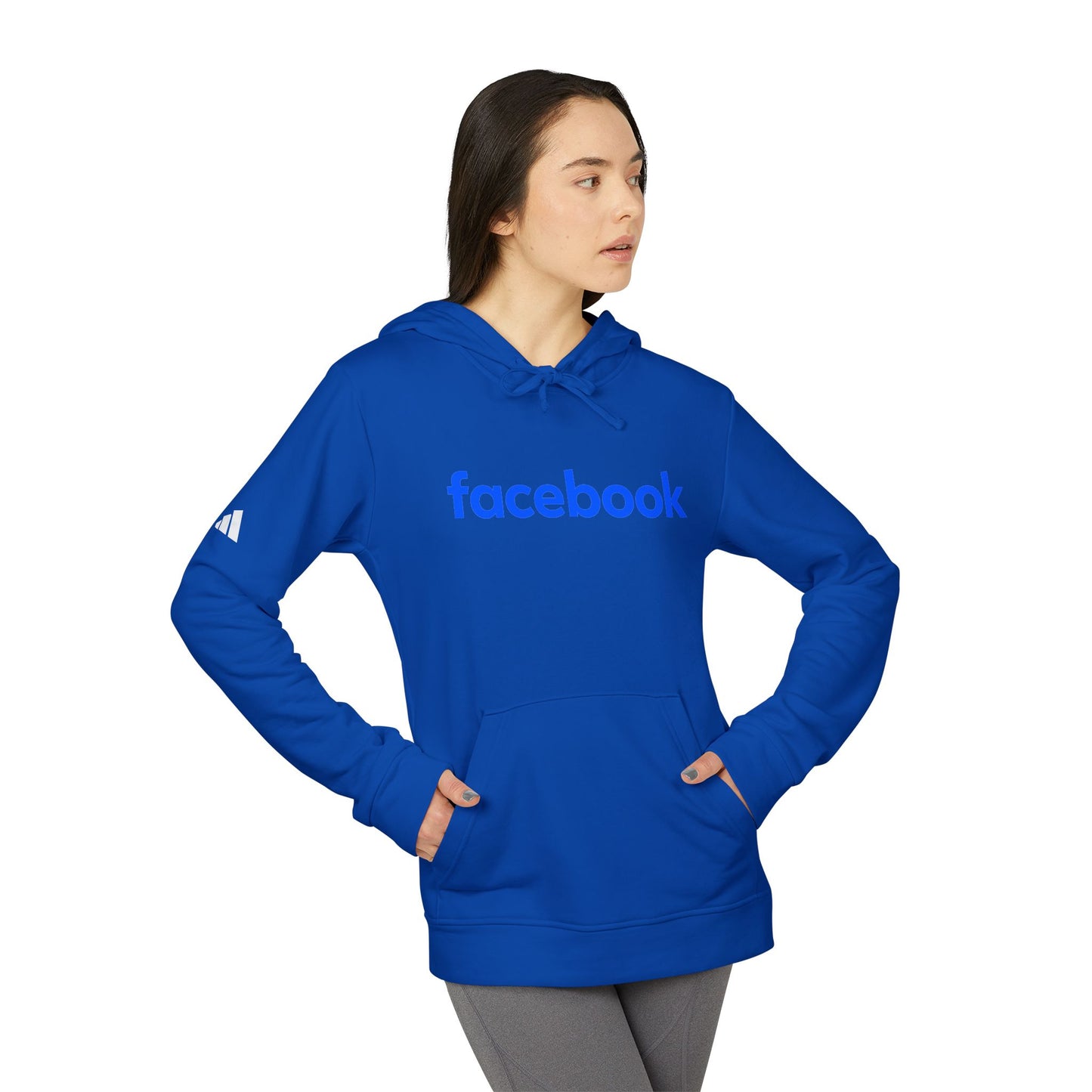 Facebook Logo Adidas Adult Hoodie