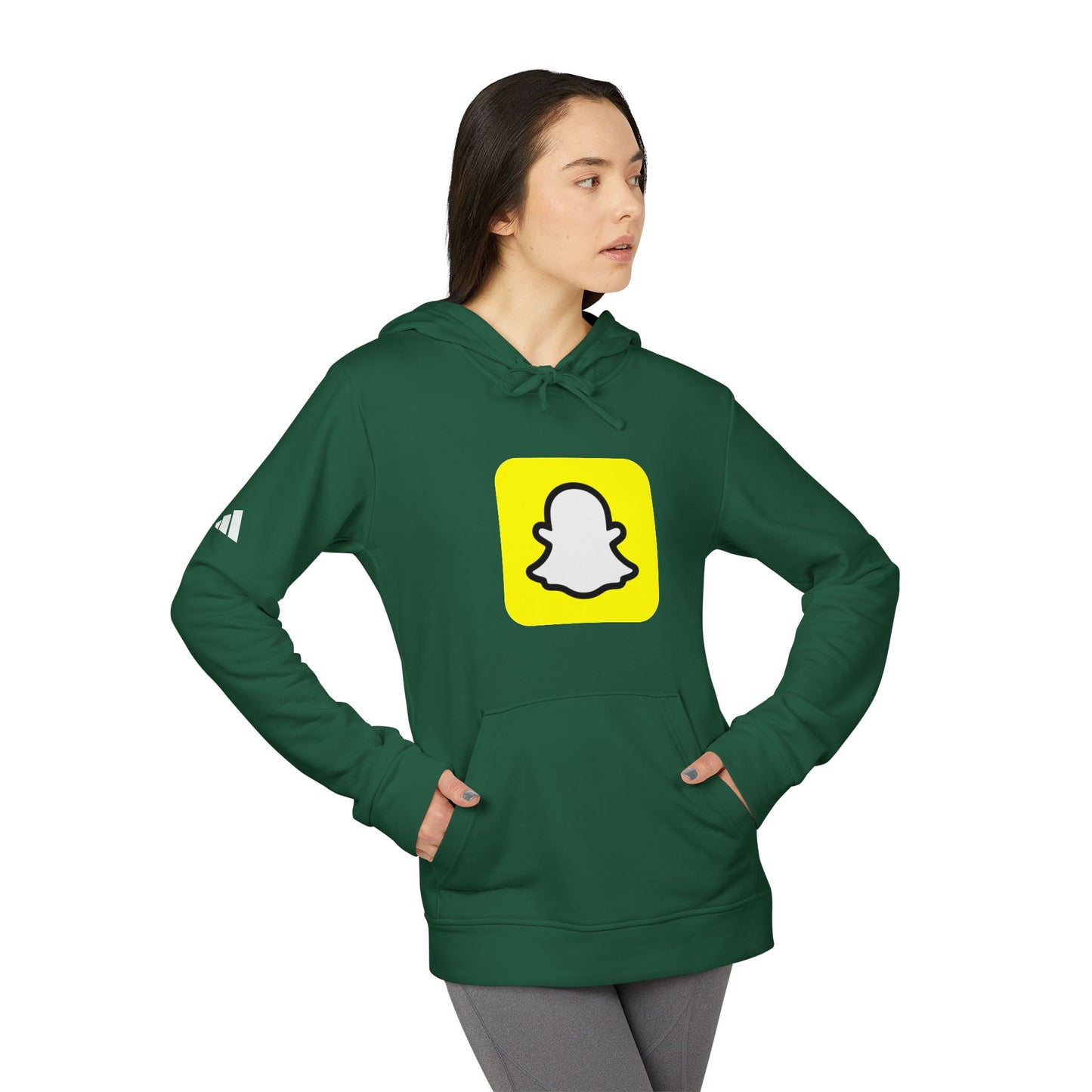 Snapchat Logo Adidas Adult Hoodie