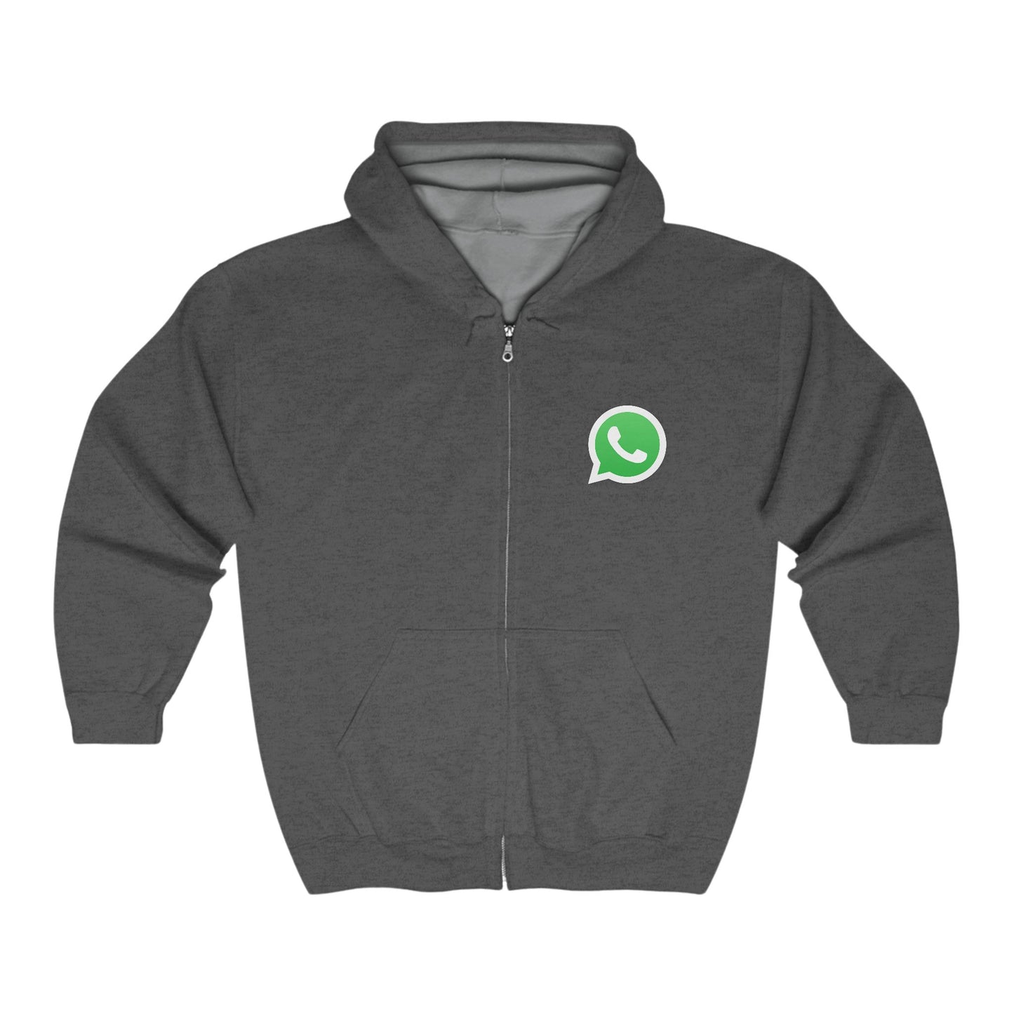 WhatsApp Logo Adult Zip-Up Hoodie