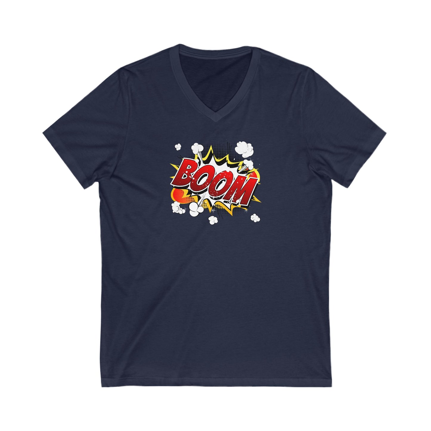Boom Adult V-Neck T-Shirt