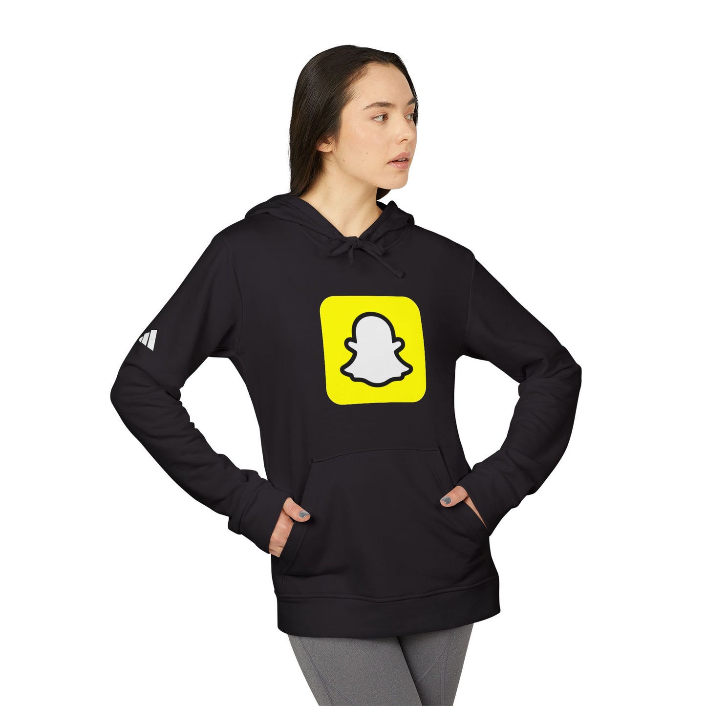 Snapchat Logo Adidas Adult Hoodie