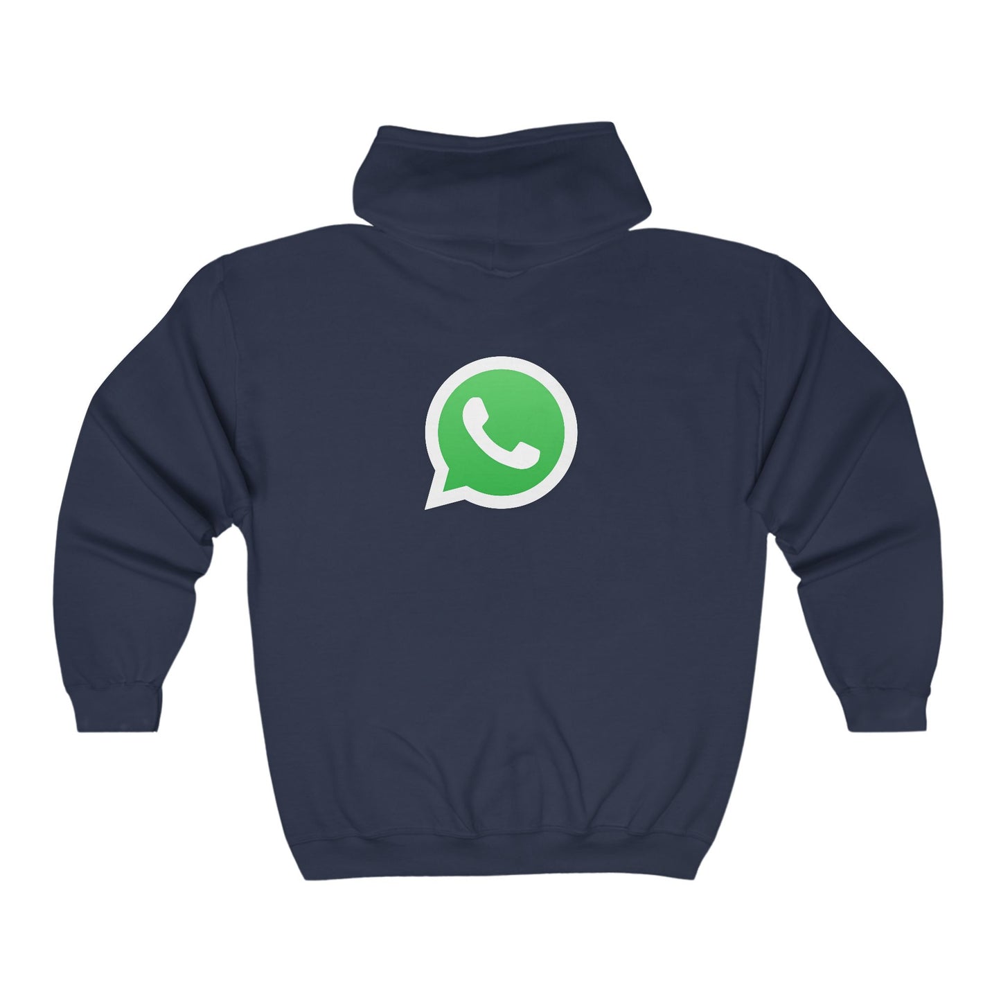 WhatsApp Logo Adult Zip-Up Hoodie