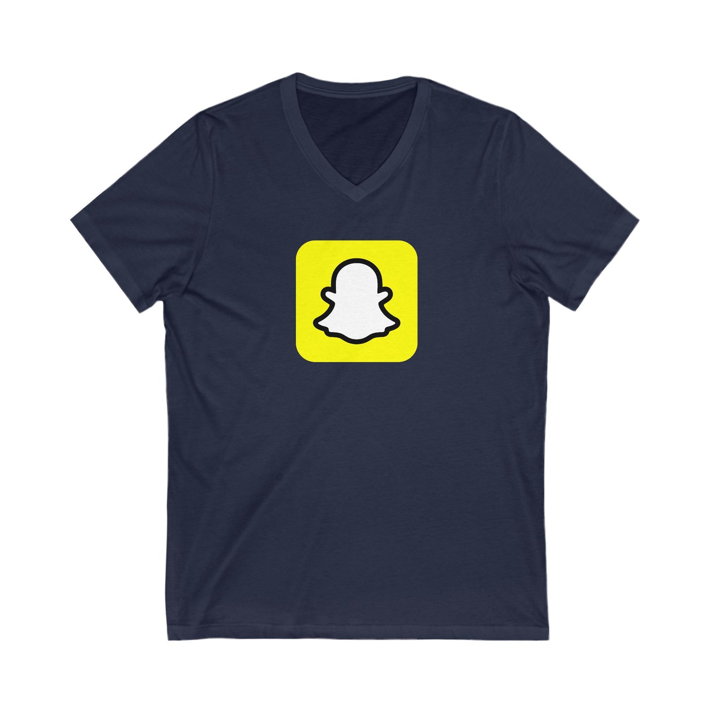 Snapchat Logo Adult V-Neck T-Shirt