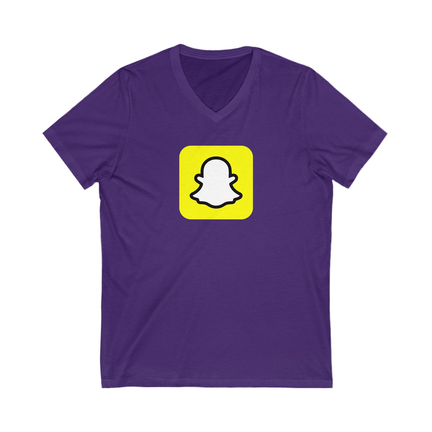 Snapchat Logo Adult V-Neck T-Shirt