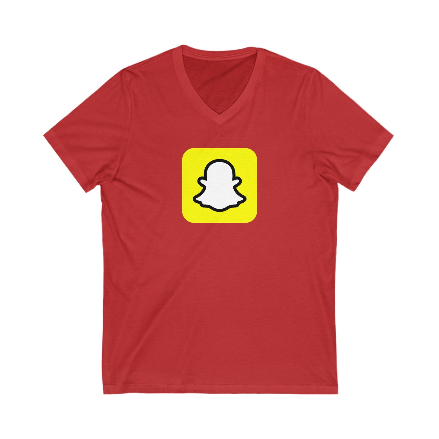 Snapchat Logo Adult V-Neck T-Shirt
