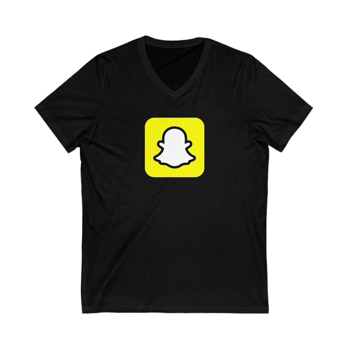 Snapchat Logo Adult V-Neck T-Shirt