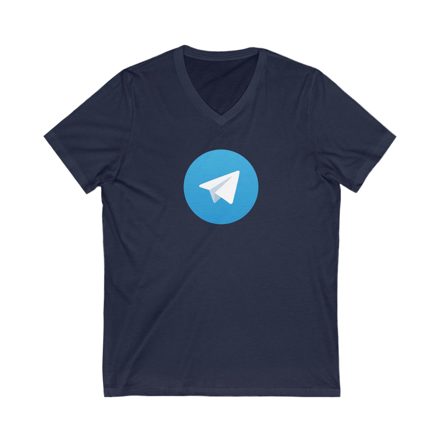 Telegram Logo Adult V-Neck T-Shirt