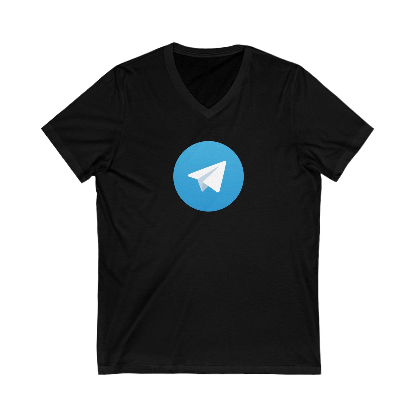 Telegram Logo Adult V-Neck T-Shirt