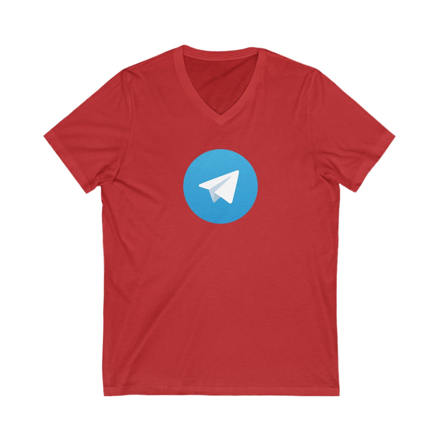 Telegram Logo Adult V-Neck T-Shirt