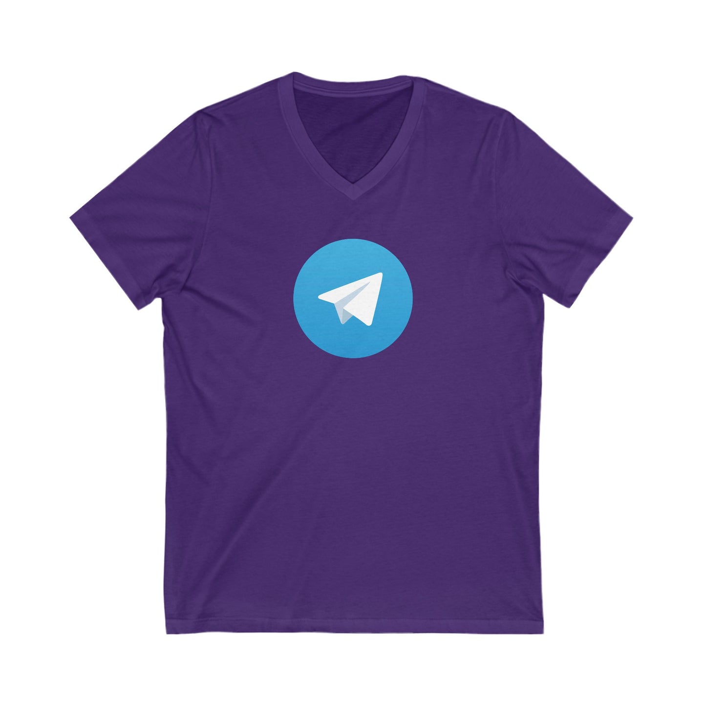 Telegram Logo Adult V-Neck T-Shirt
