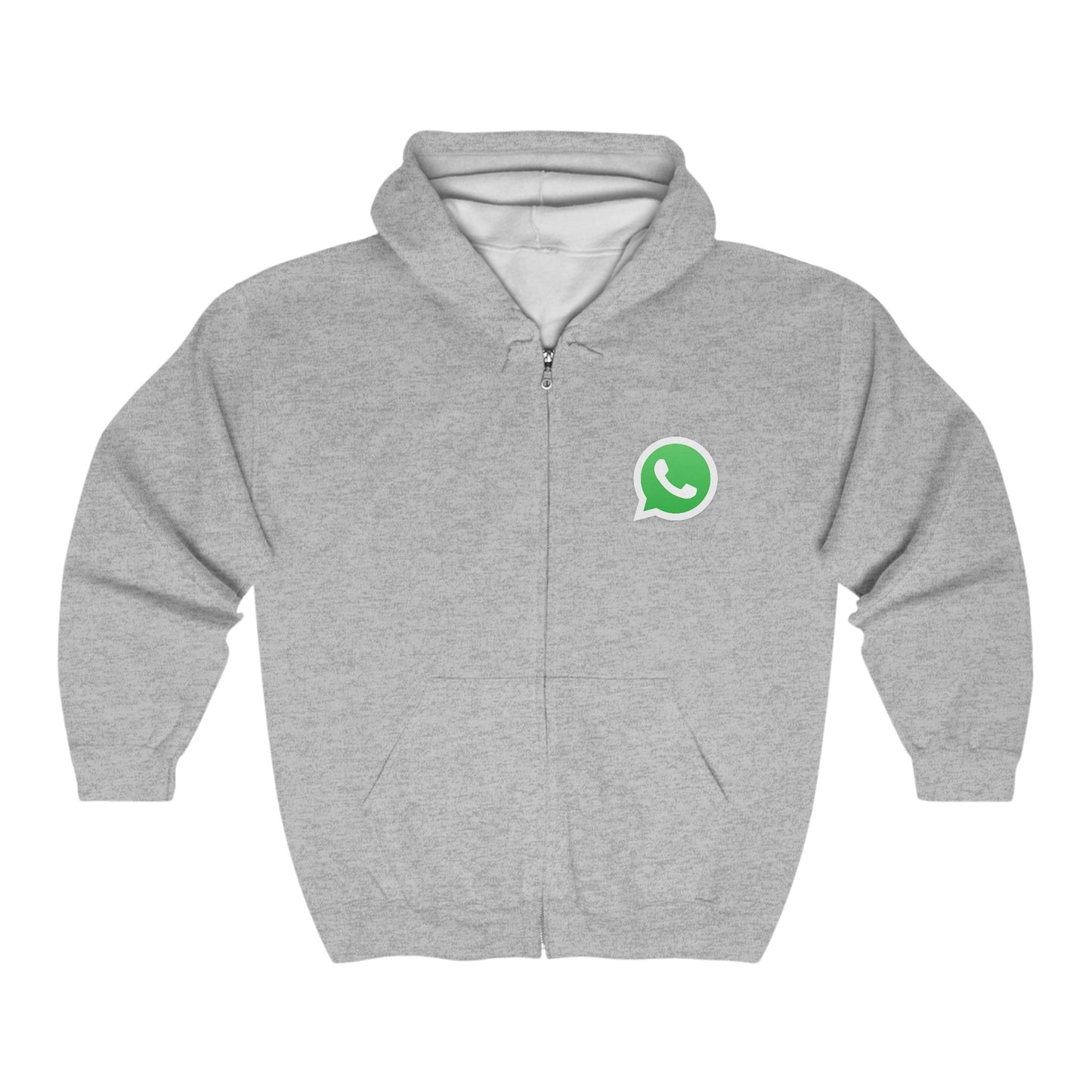 WhatsApp Logo Adult Zip-Up Hoodie
