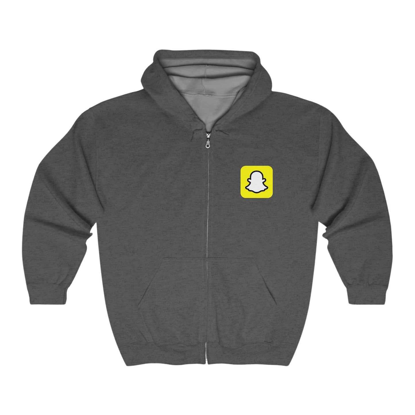 Snapchat Logo Adult Zip-Up Hoodie