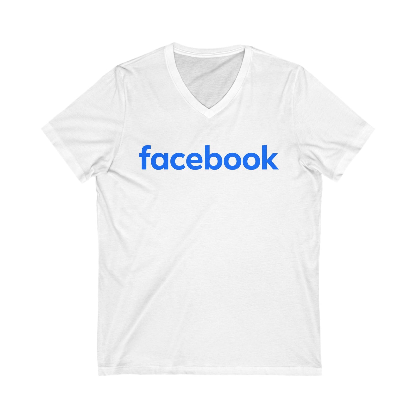 Facebook Logo Adult V-Neck T-Shirt