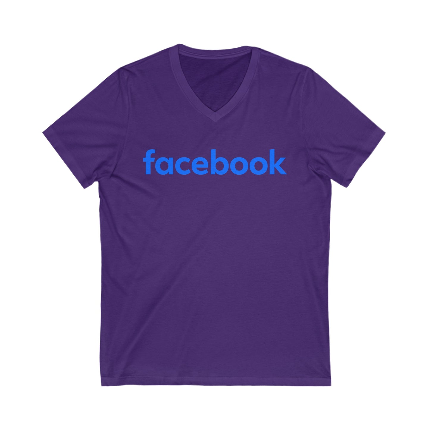 Facebook Logo Adult V-Neck T-Shirt