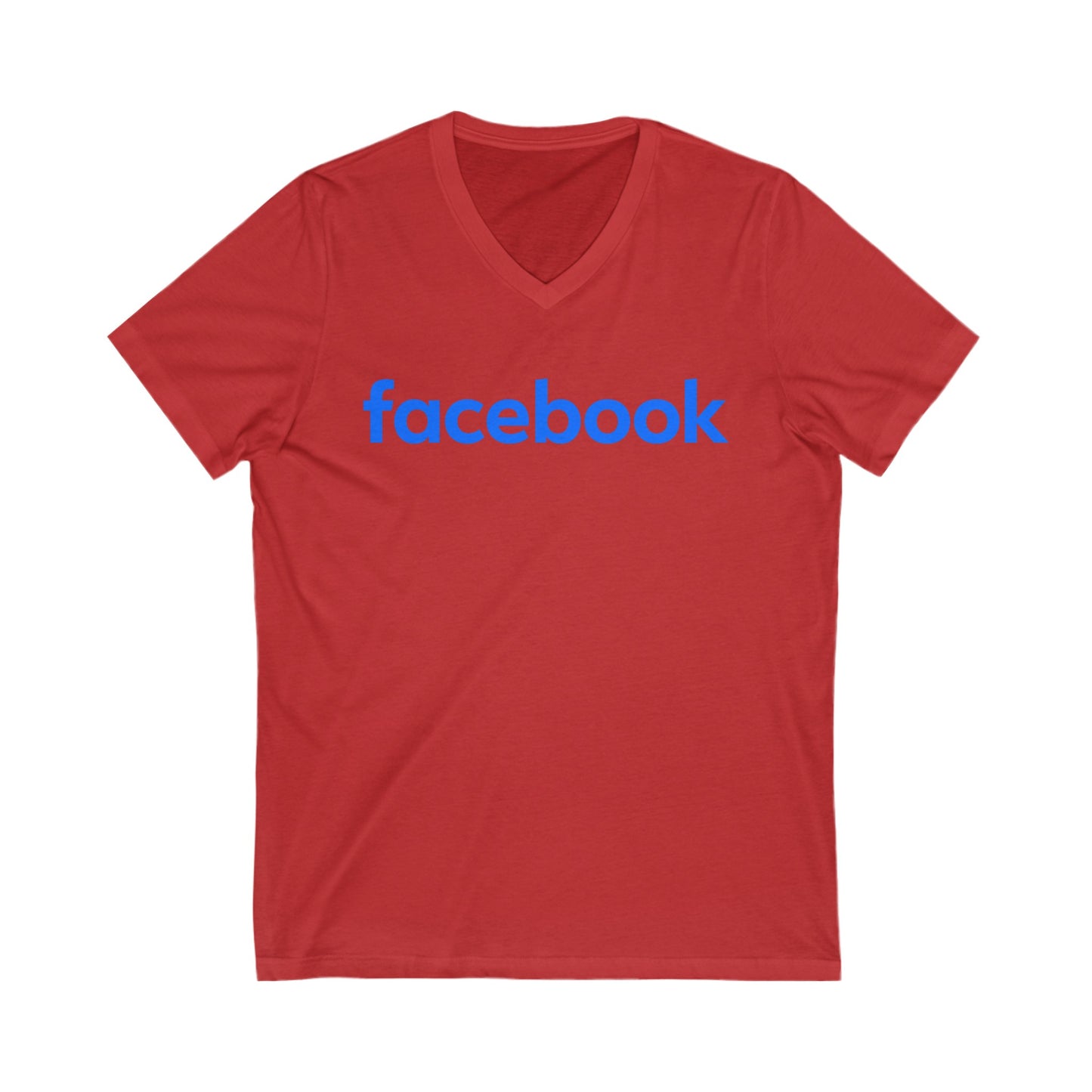 Facebook Logo Adult V-Neck T-Shirt
