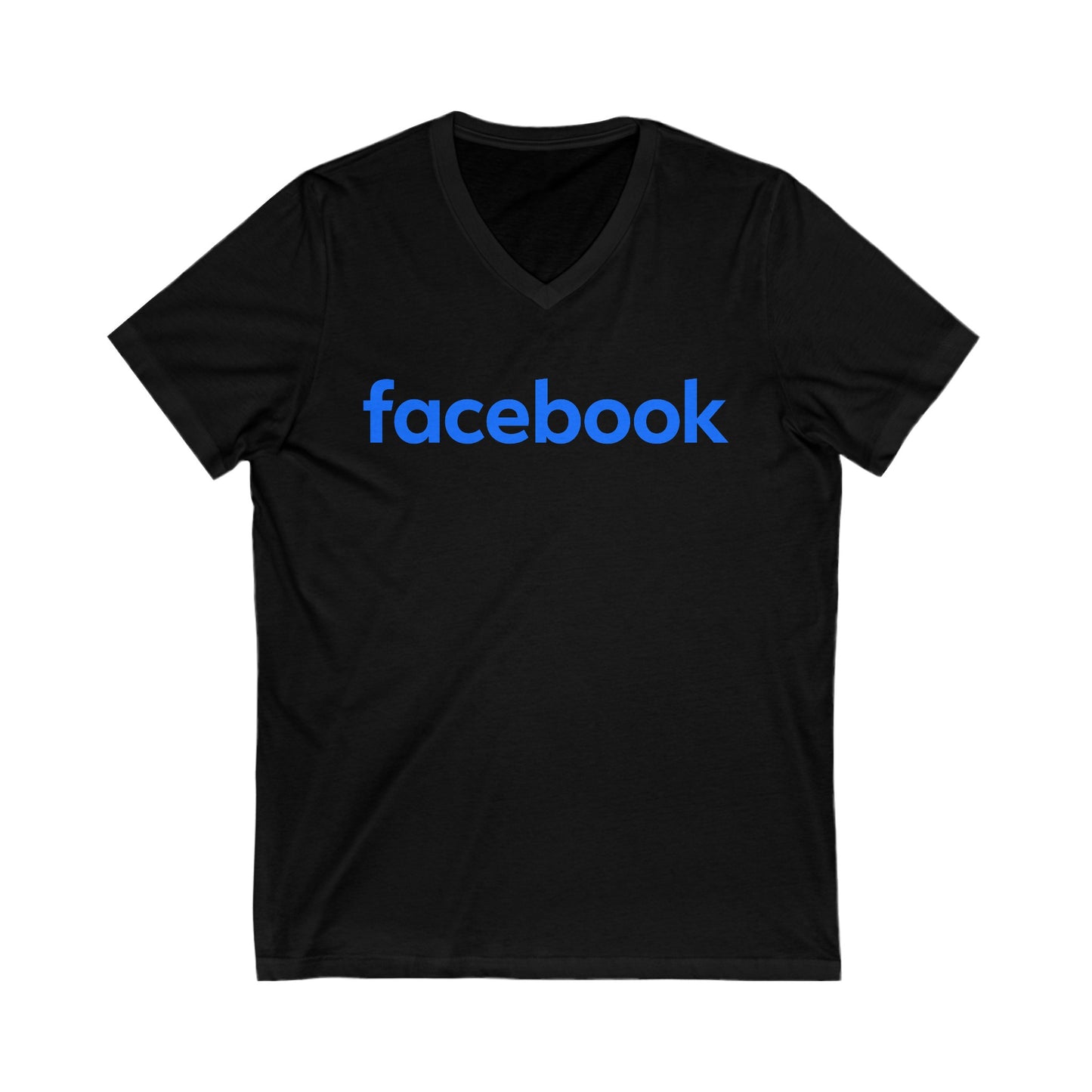 Facebook Logo Adult V-Neck T-Shirt