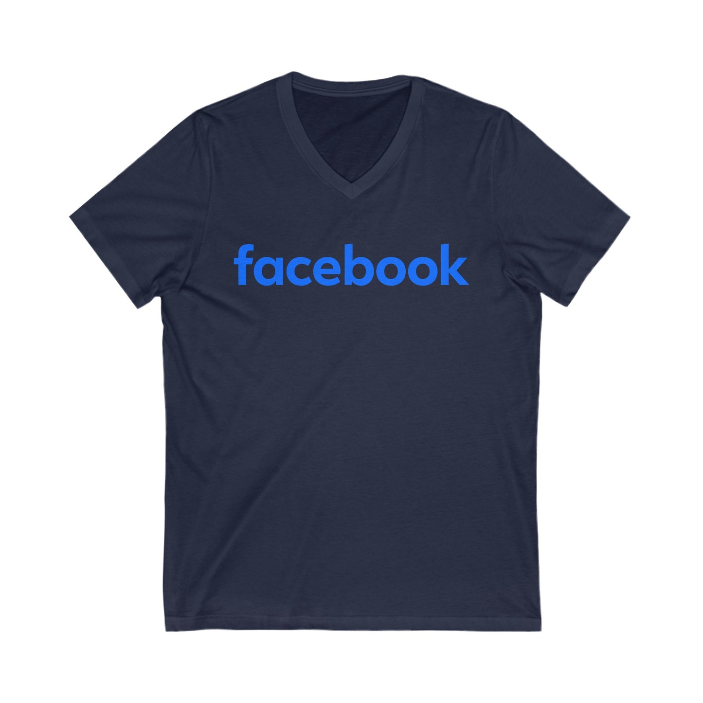 Facebook Logo Adult V-Neck T-Shirt
