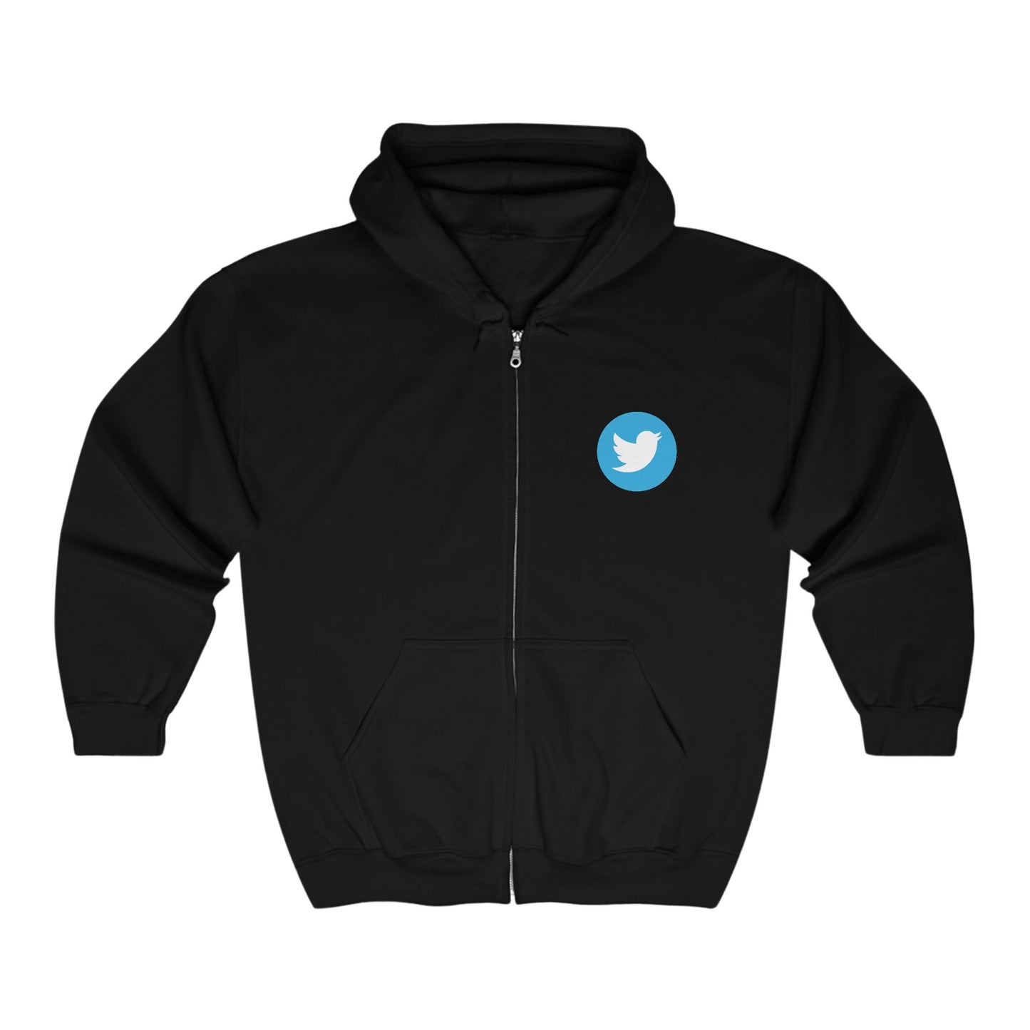 Twitter Logo Adult Zip-Up Hoodie