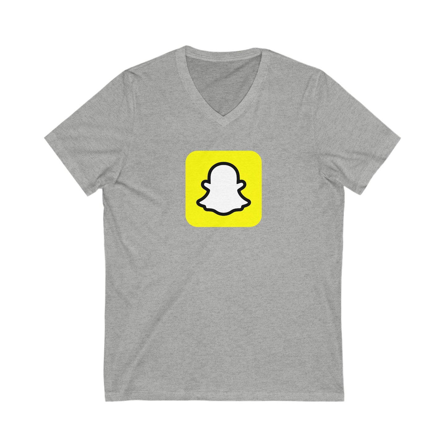 Snapchat Logo Adult V-Neck T-Shirt