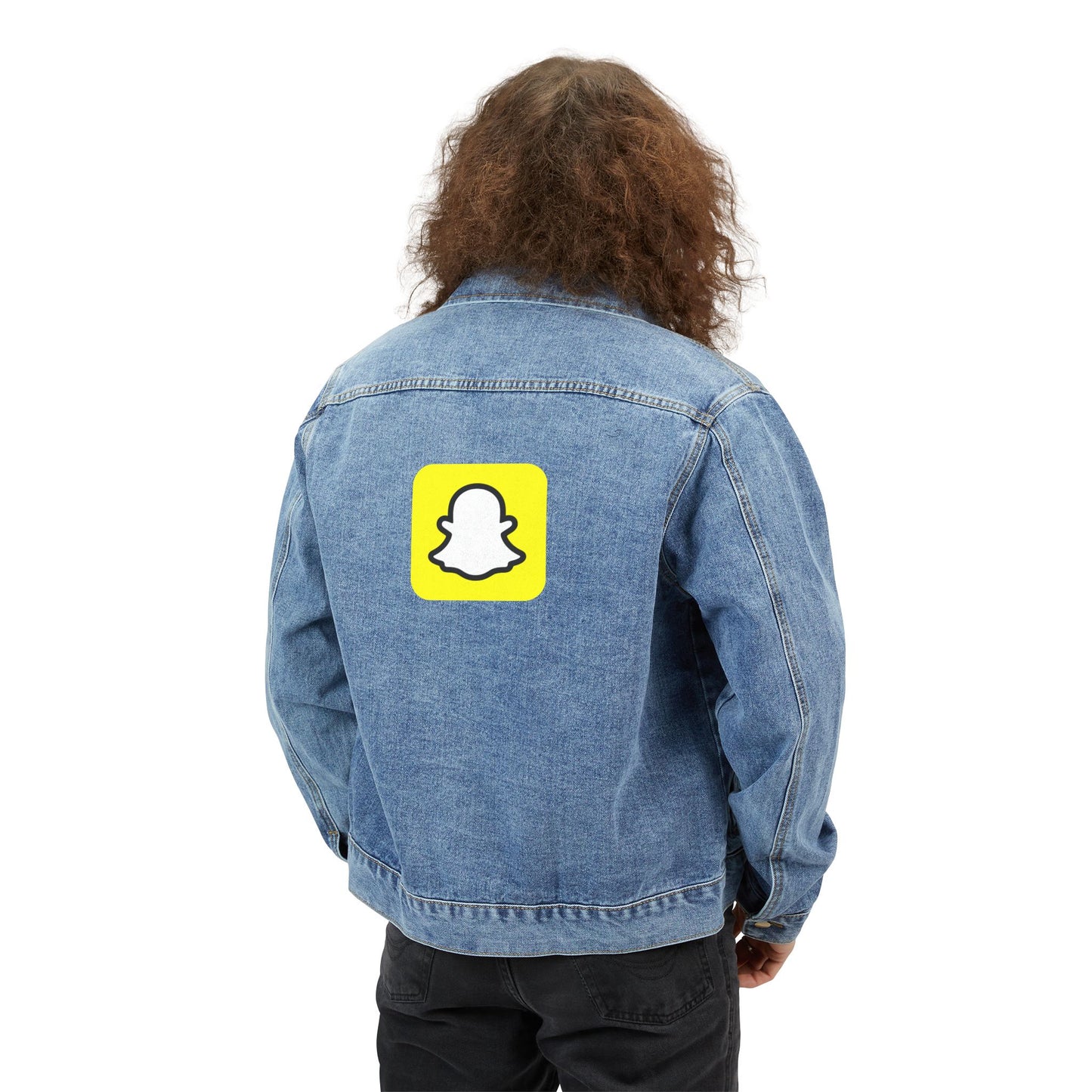 Snapchat Logo Adult Denim Jacket
