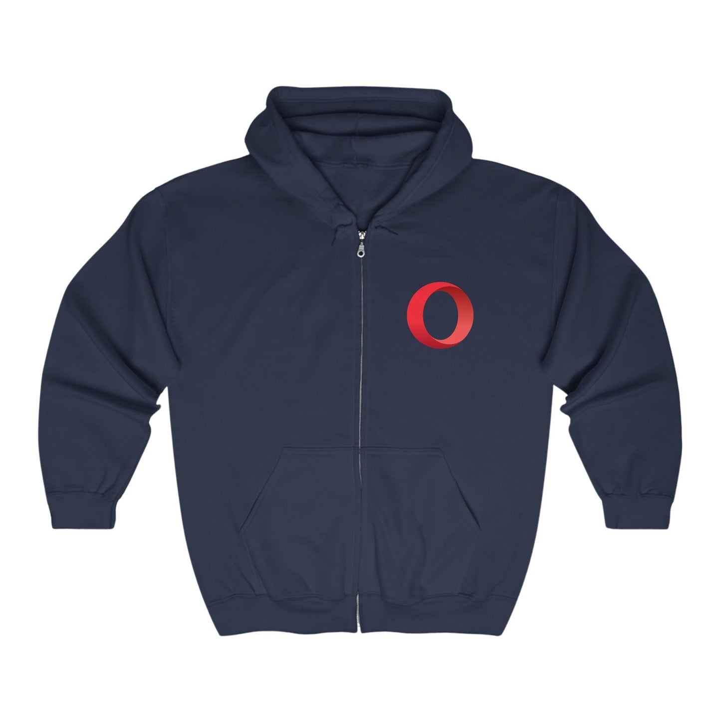 Opera Logo Adult Zip-Up Hoodie