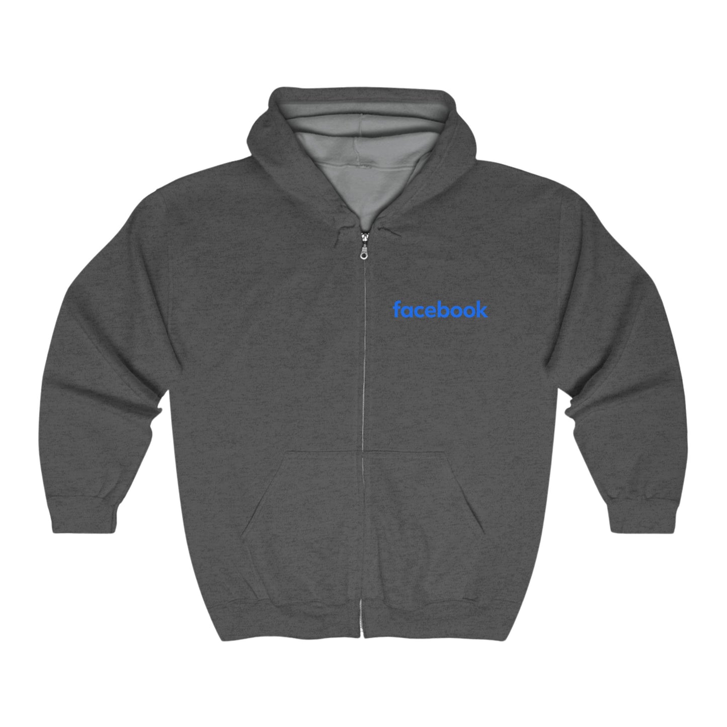 Facebook Logo Adult Zip-Up Hoodie
