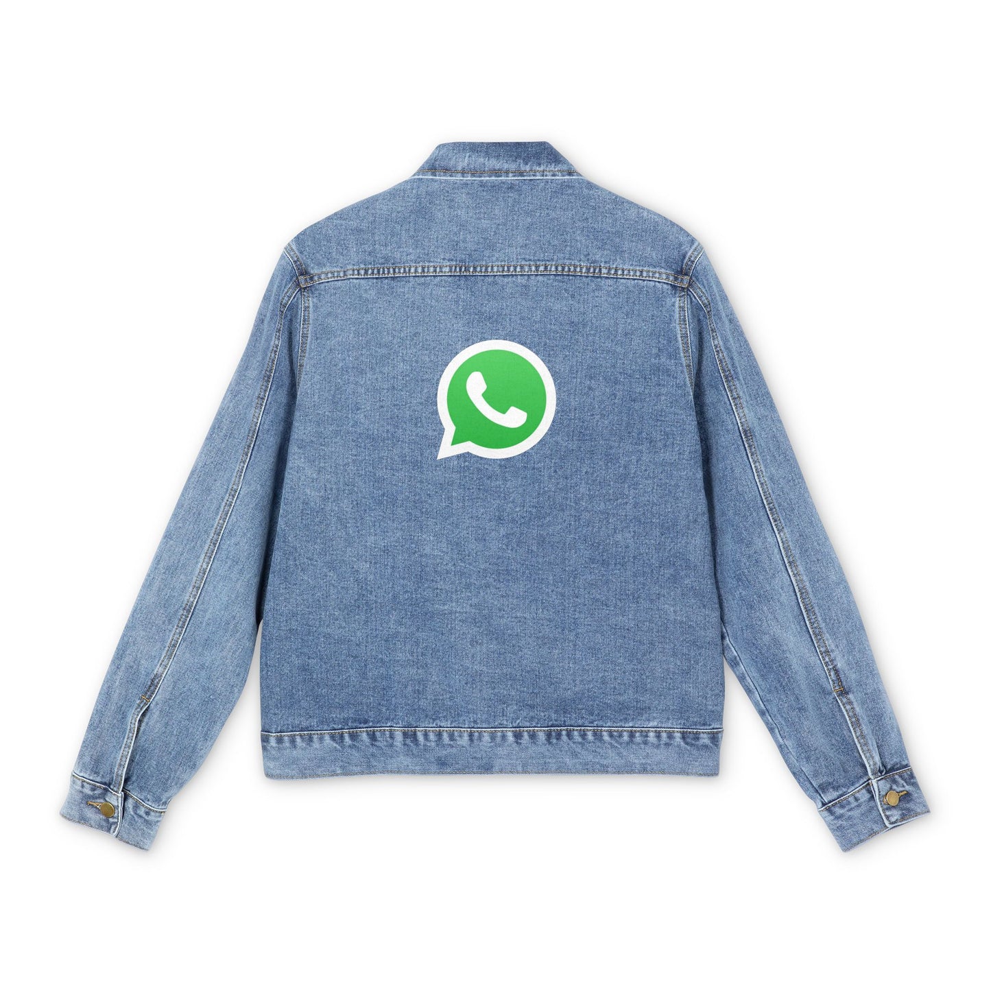 WhatsApp Logo Adult Denim Jacket