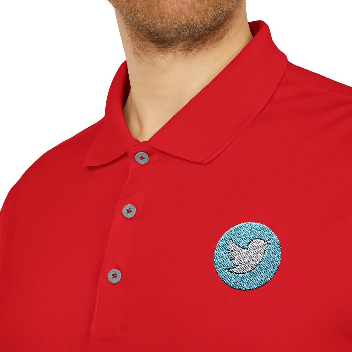 Twitter Logo Adidas Performance Polo