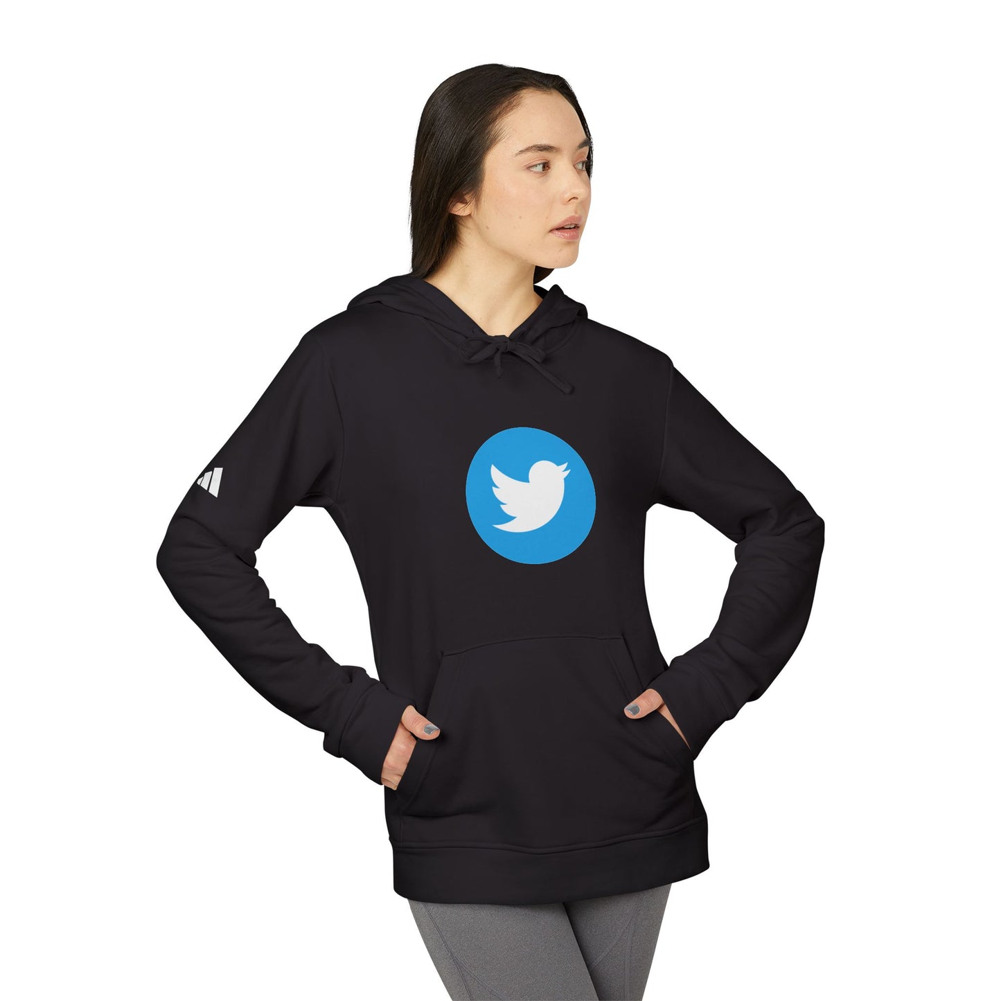 Twitter Logo Adidas Adult Hoodie
