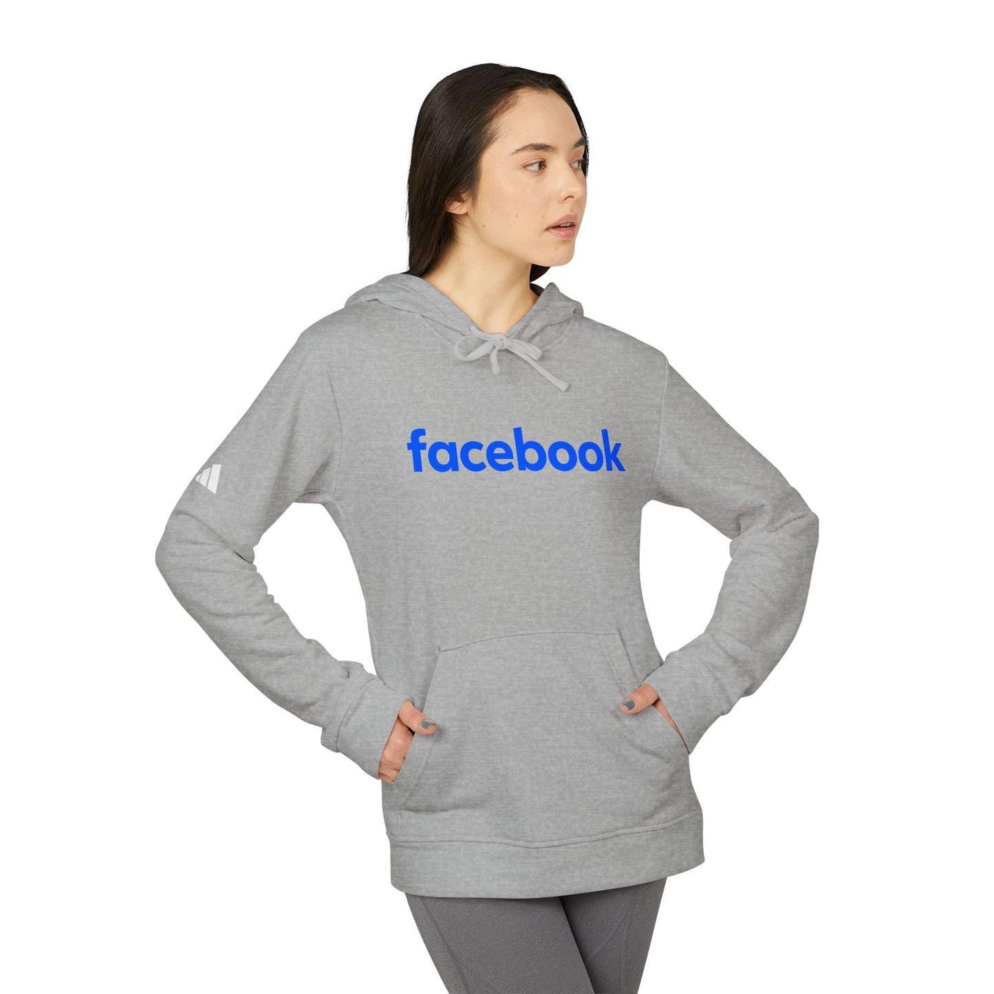 Facebook Logo Adidas Adult Hoodie