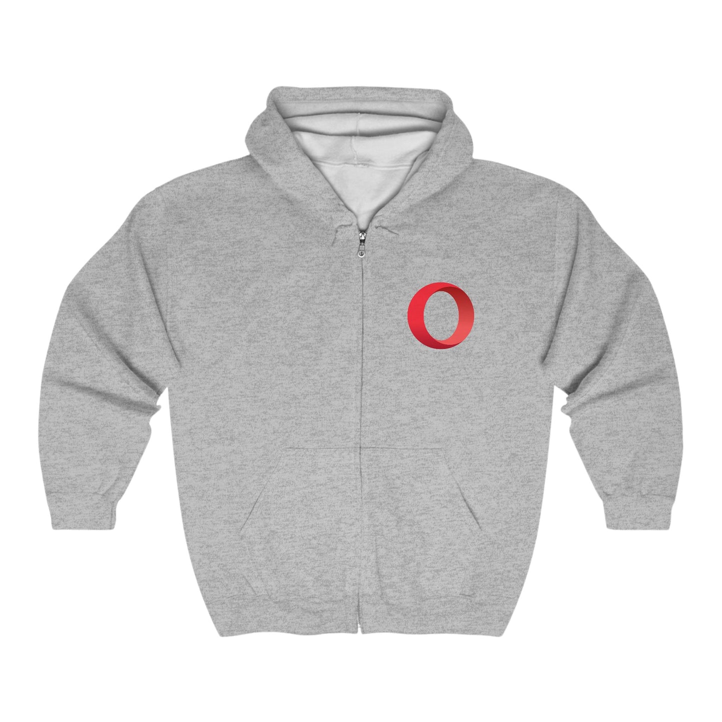 Opera Logo Adult Zip-Up Hoodie